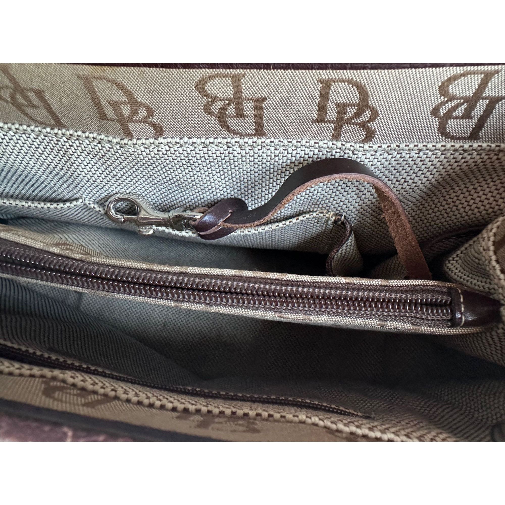 Dooney & Bourke Dooney & Bourke Double Handle Signature Jacquard Tan Satchel Size ONE SIZE - 14 Thumbnail