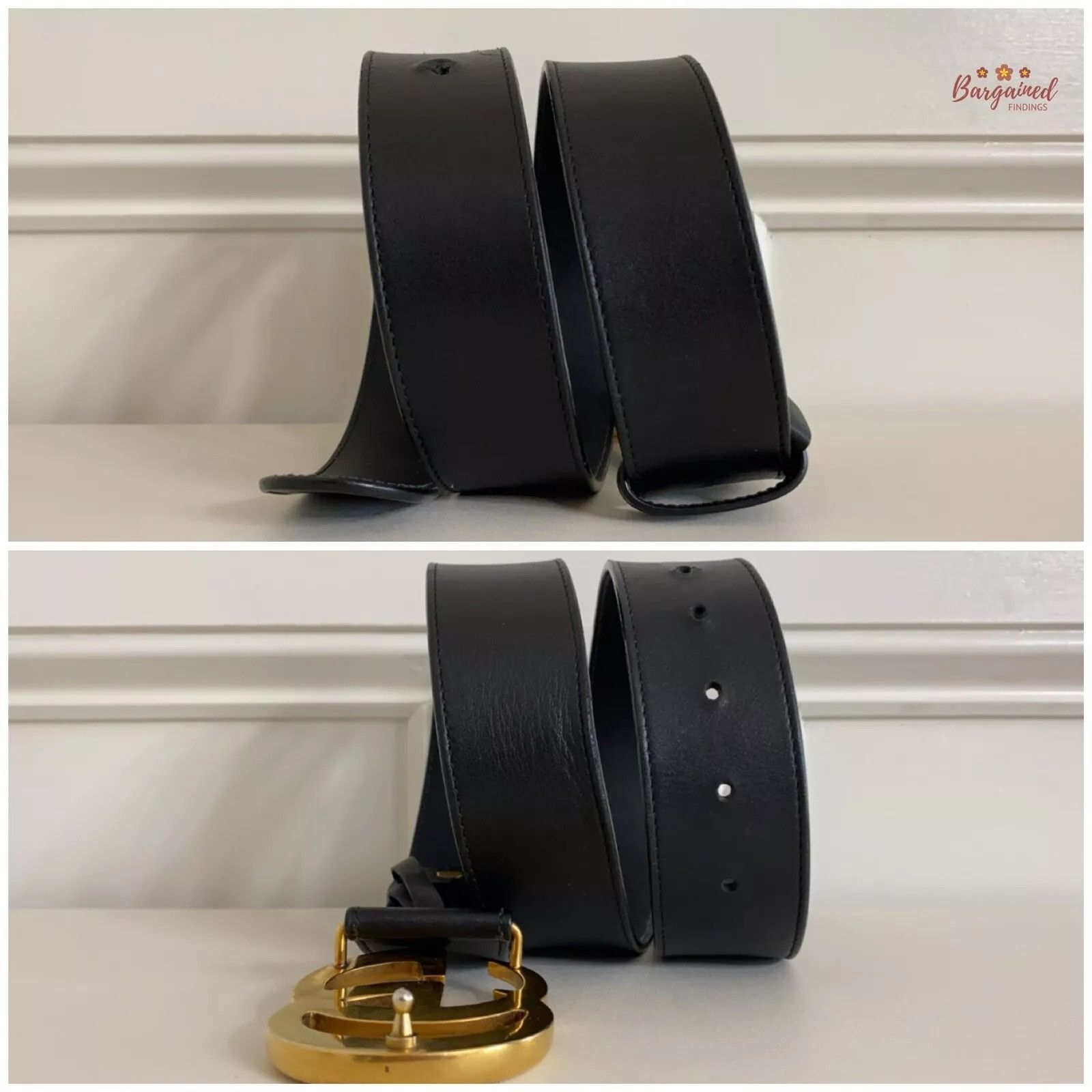 Gucci Gucci Smooth Calfskin Leather Gold Double G Buckle Belt Size ONE SIZE - 5 Thumbnail