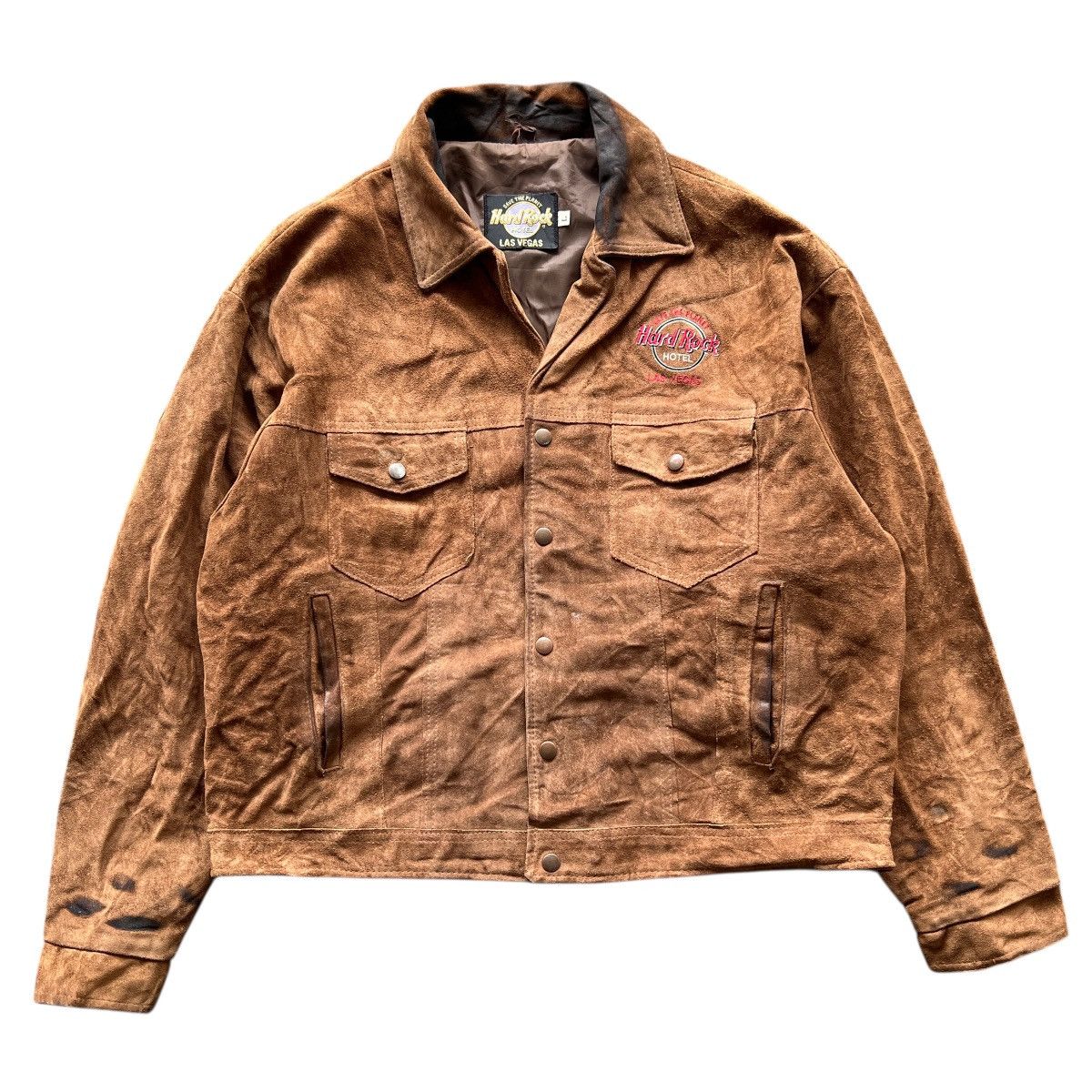Hard Rock Cafe Vintage Hard Rock Hotel Las Vegas Suede Leather Jacket Size US L / EU 52-54 / 3 - 2 Thumbnail
