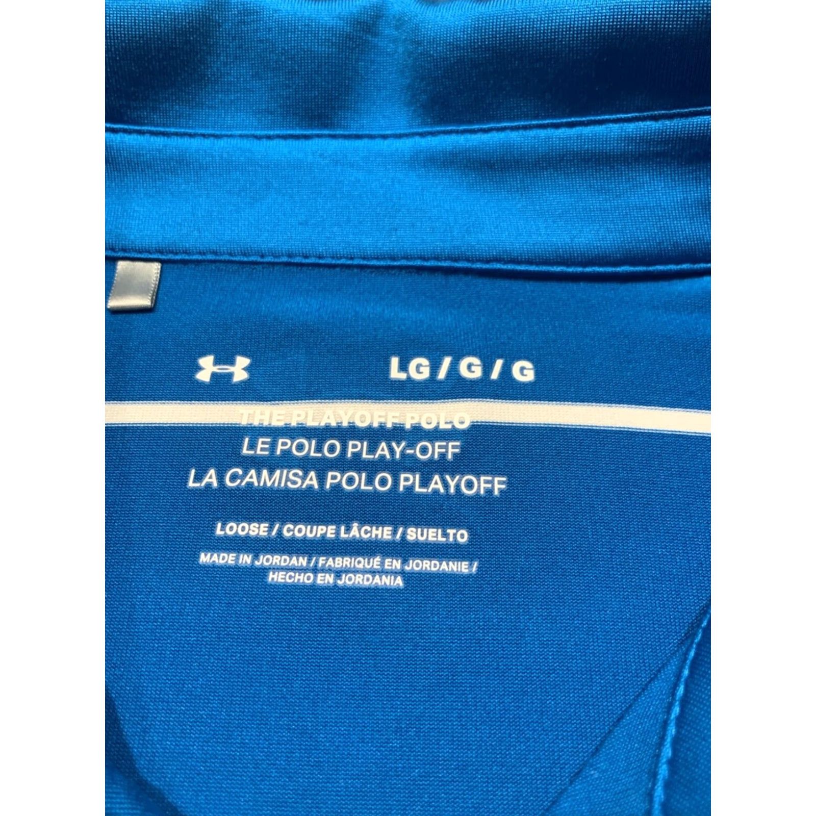 Under Armour Under Armour Polo Shirt Men Large Short Sleeve Blue Striped Golf Outdoor Spring Summer Size US L / EU 52-54 / 3 - 5 Thumbnail