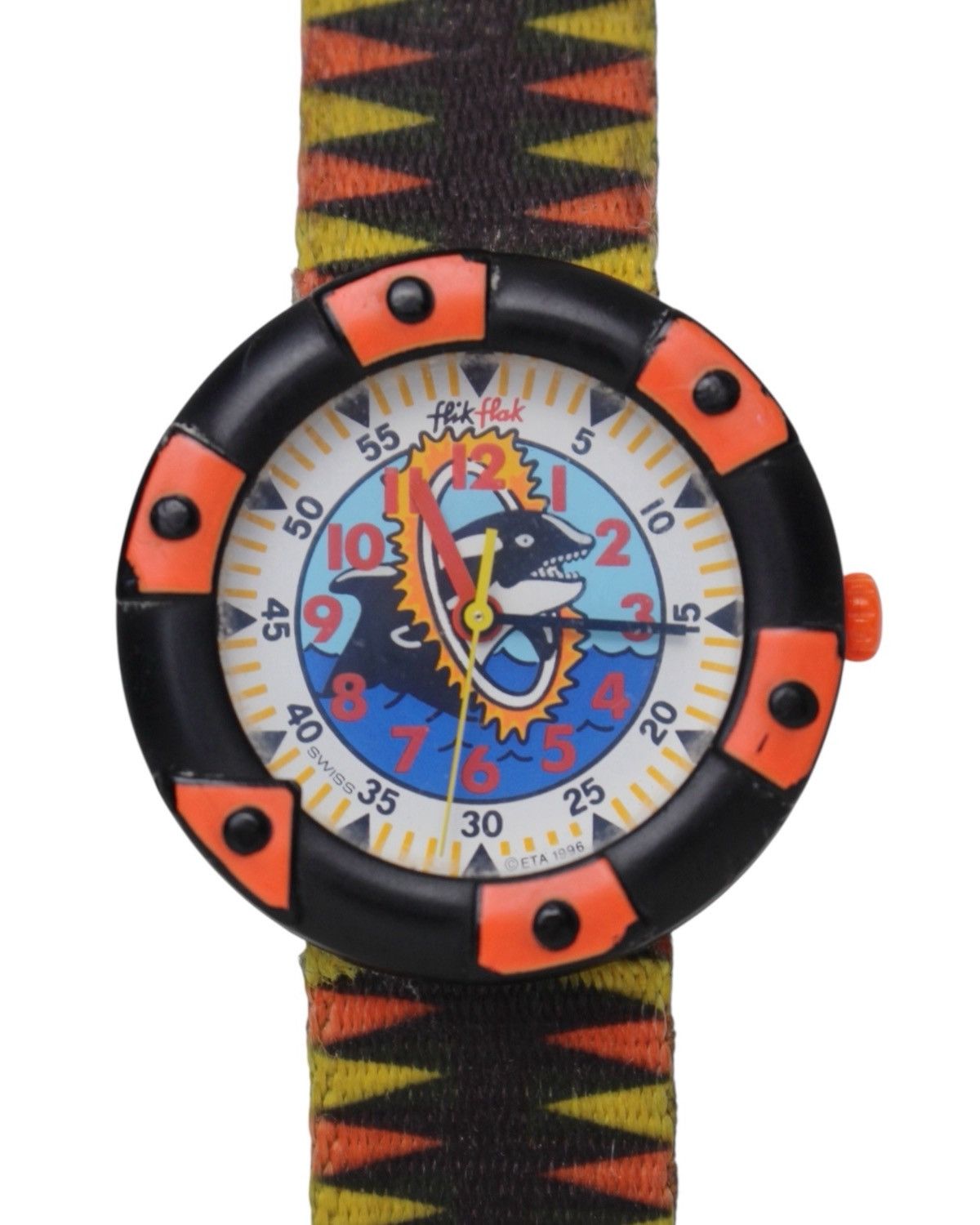 1996 SWATCH FLIK FLAK ORCA WHALE SWISS MADE WATCH