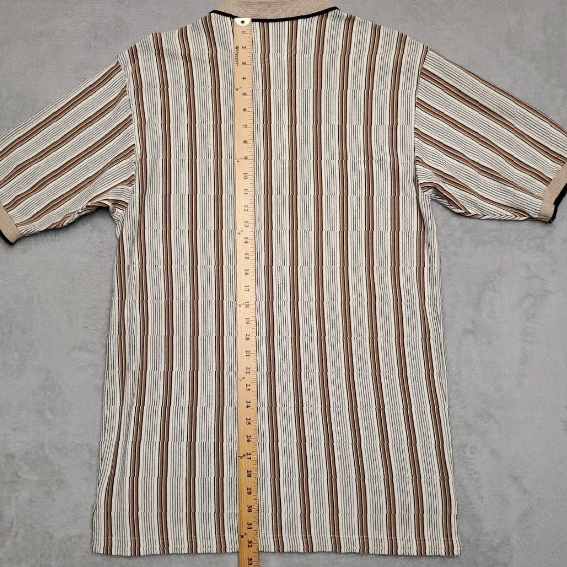 Vintage VINTAGE Britannia Levis Straus Shirt Mens L Brown Striped 100% Cotton Y2K 90s Shirt Mens L Brown Striped 100% Cotton Size US L / EU 52-54 / 3 - 6 Thumbnail