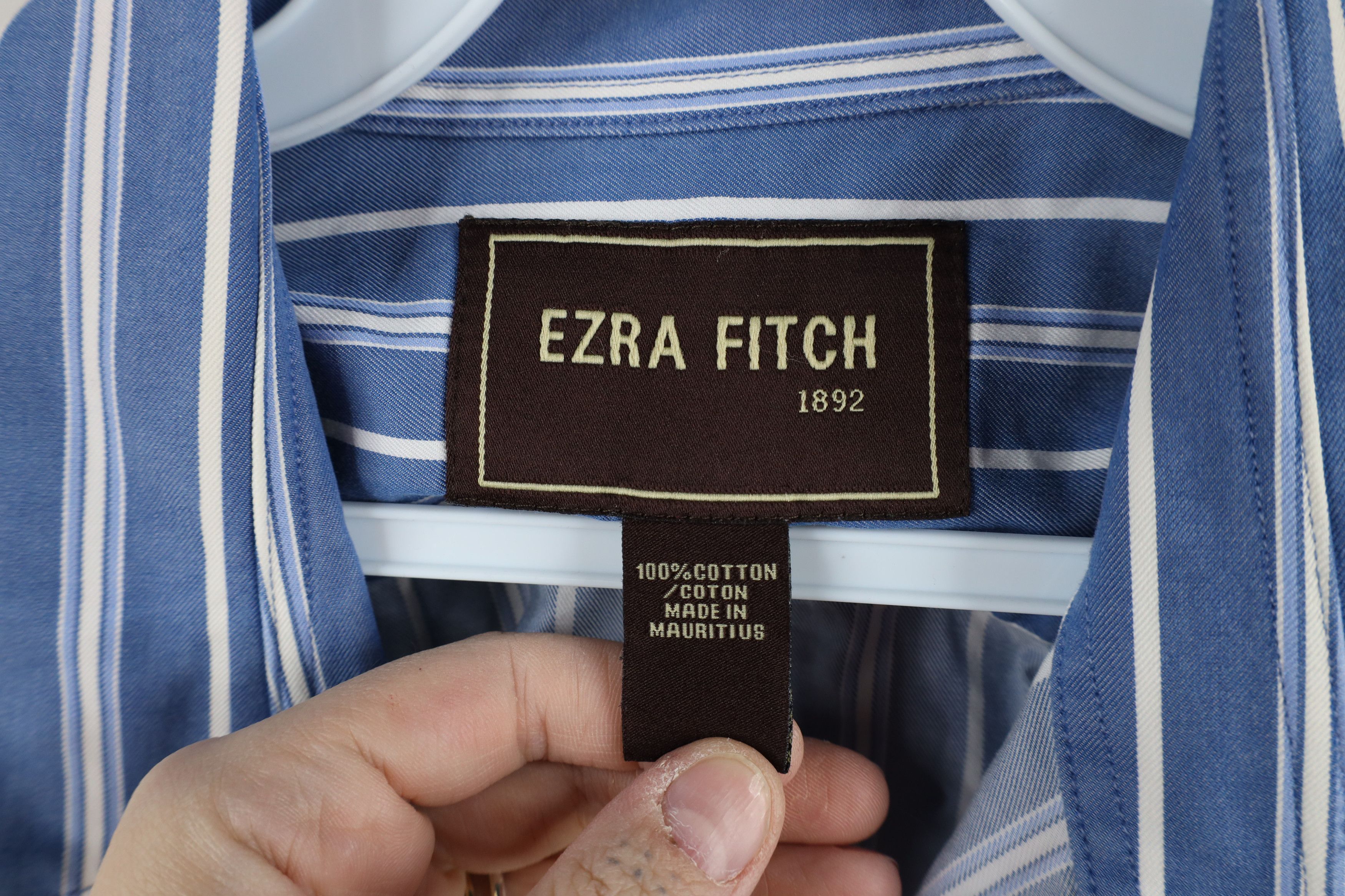 Abercrombie & Fitch × Vintage Vintage Abercrombie & Fitch Ezra Fitch Striped Button Shirt Size US XL / EU 56 / 4 - 6 Thumbnail