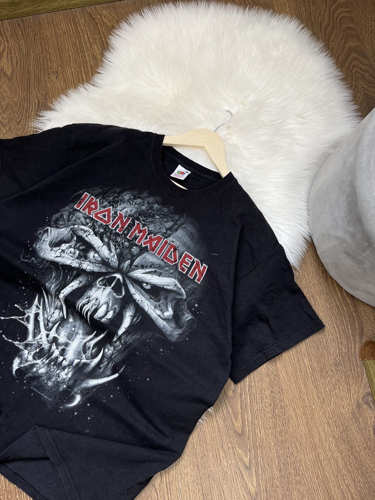 Band Tees × Iron Maiden × Vintage Vintage Y2K Iron Maiden Mens Powerslave Full Print Band Tee Size US XL / EU 56 / 4 - 2 Thumbnail