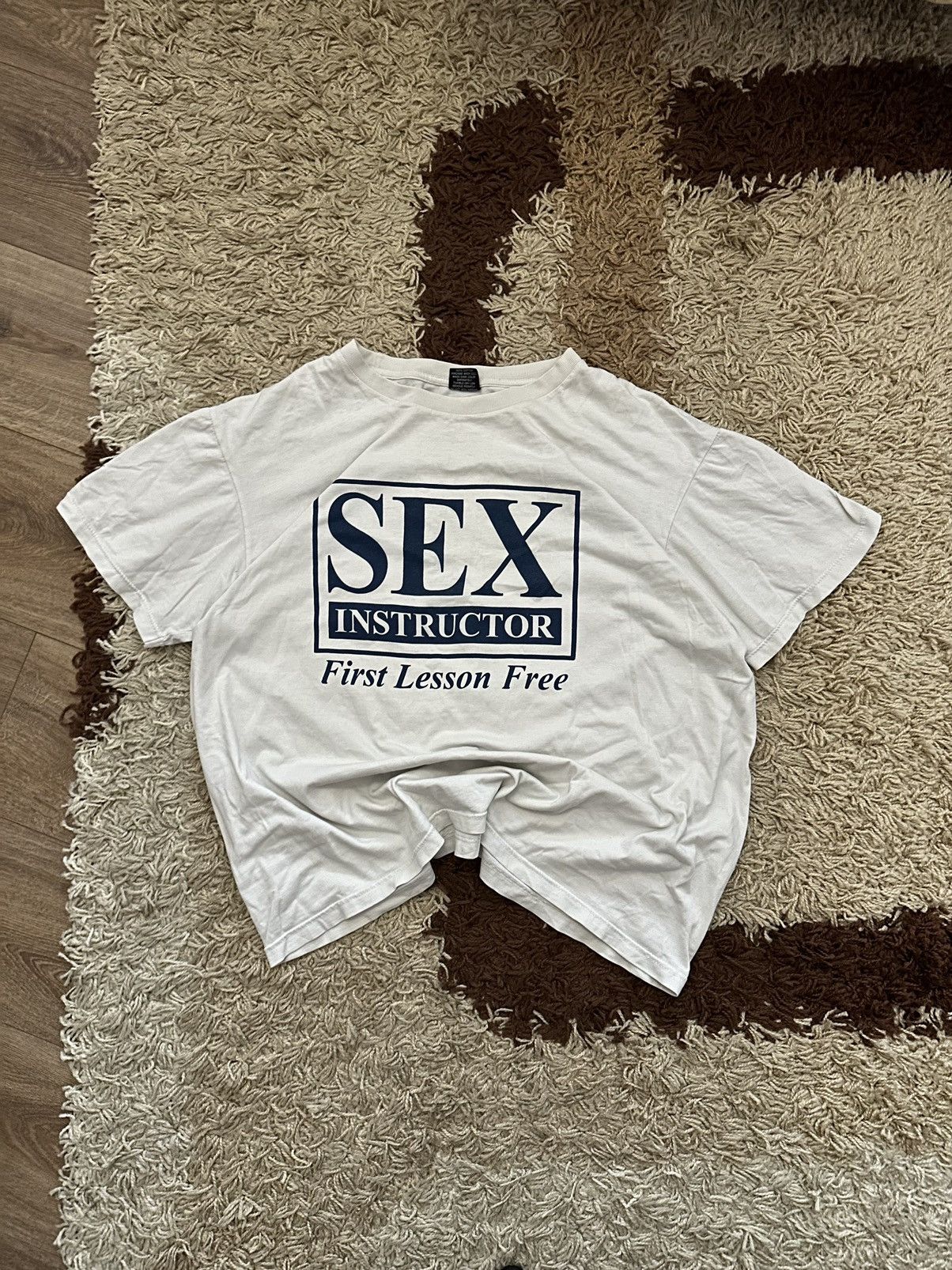 Vintage 🚀🔥VINTAGE RARE HUMOR SEX INSTRUCTOR T-SHIRT🔥🚀 Size US XL / EU 56 / 4 - 1 Thumbnail