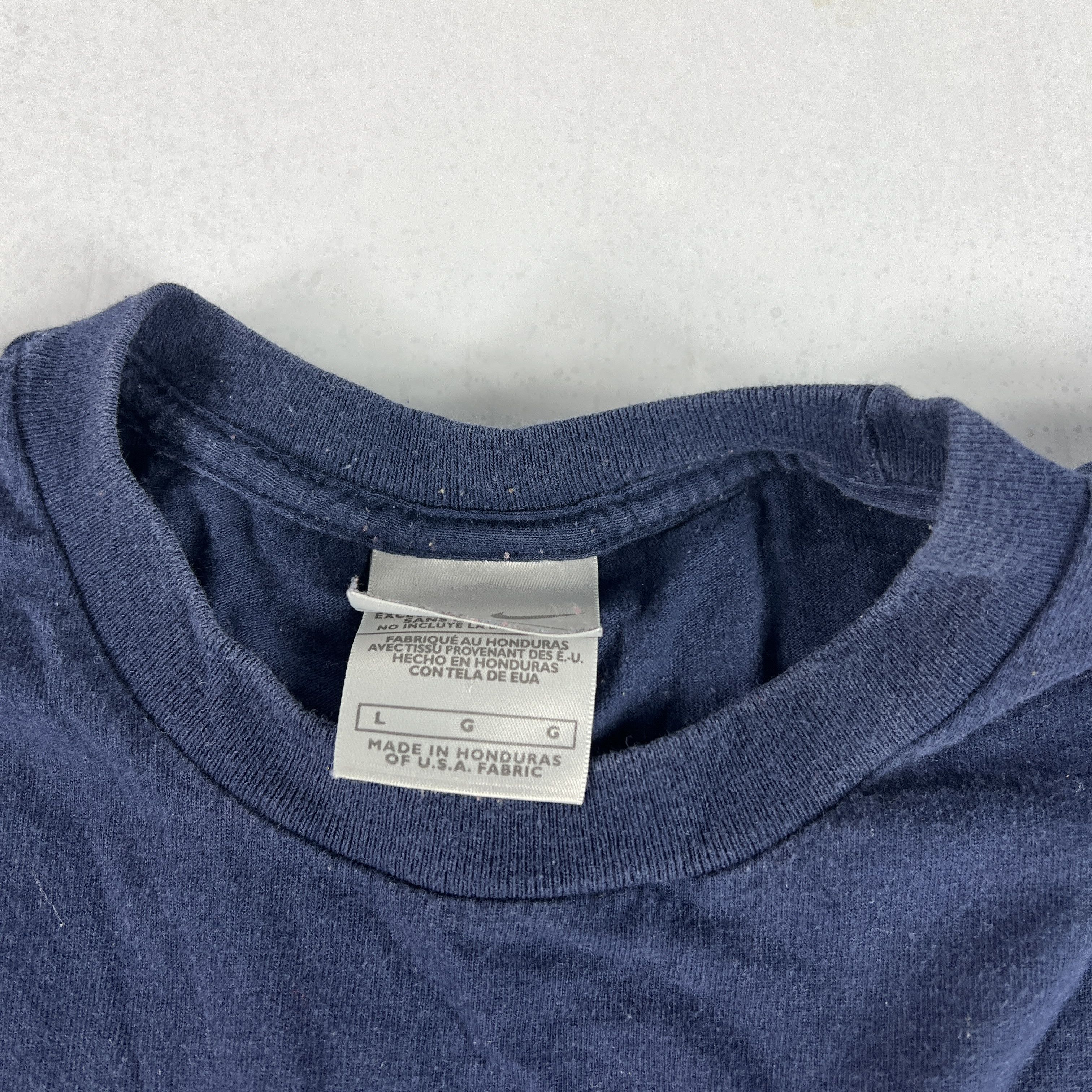Nike × Vintage VTG Nike Just Do It Shirt Blue Faded Logo Short Sleeve Tee Size US M / EU 48-50 / 2 - 3 Thumbnail