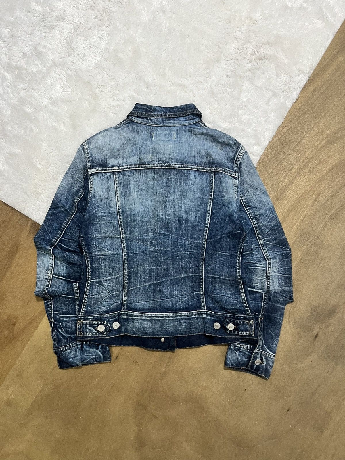 Other Benetton Denim Jacket Vintage Wash Made in Italy Size XS / US 0-2 / IT 36-38 - 6 Thumbnail