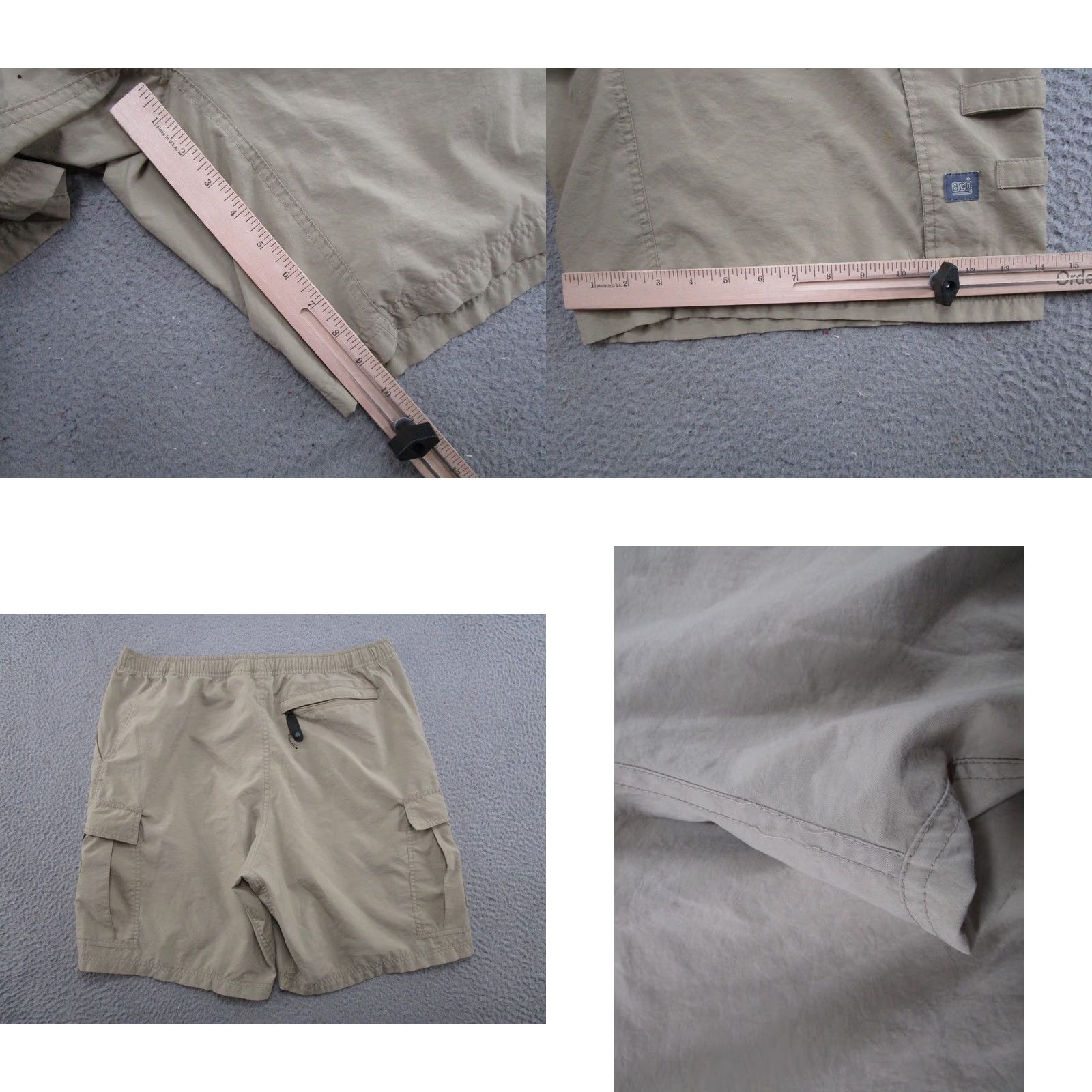 Nike ACG VINTAGE Nike ACG Cargo Shorts Mens XL Belted Elastic Waist Beige Cotton 90s 00s Cargo Pocket Mens Size US 36 / EU 52 - 8 Thumbnail