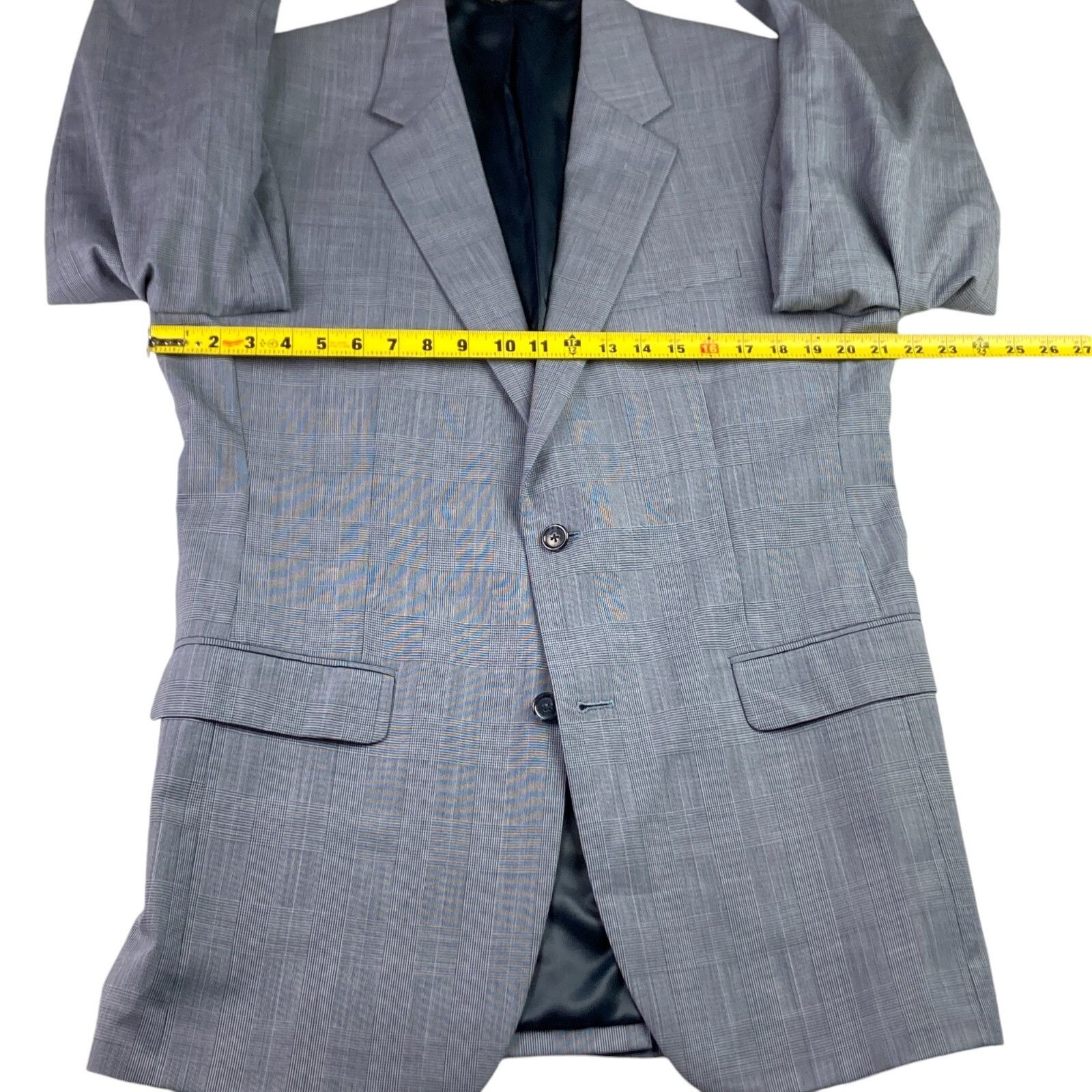Jos. A. Bank Jos A Bank Men's Wool 2-Button Suit Blue Glen Plaid • 40 L | Size 40L - 8 Thumbnail