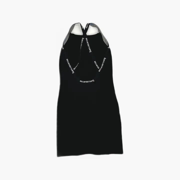 Alexander Wang Alexander Wang Black Logo A-Line Dress - Size XS / US 0-2 / IT 36-38 - 3 Thumbnail