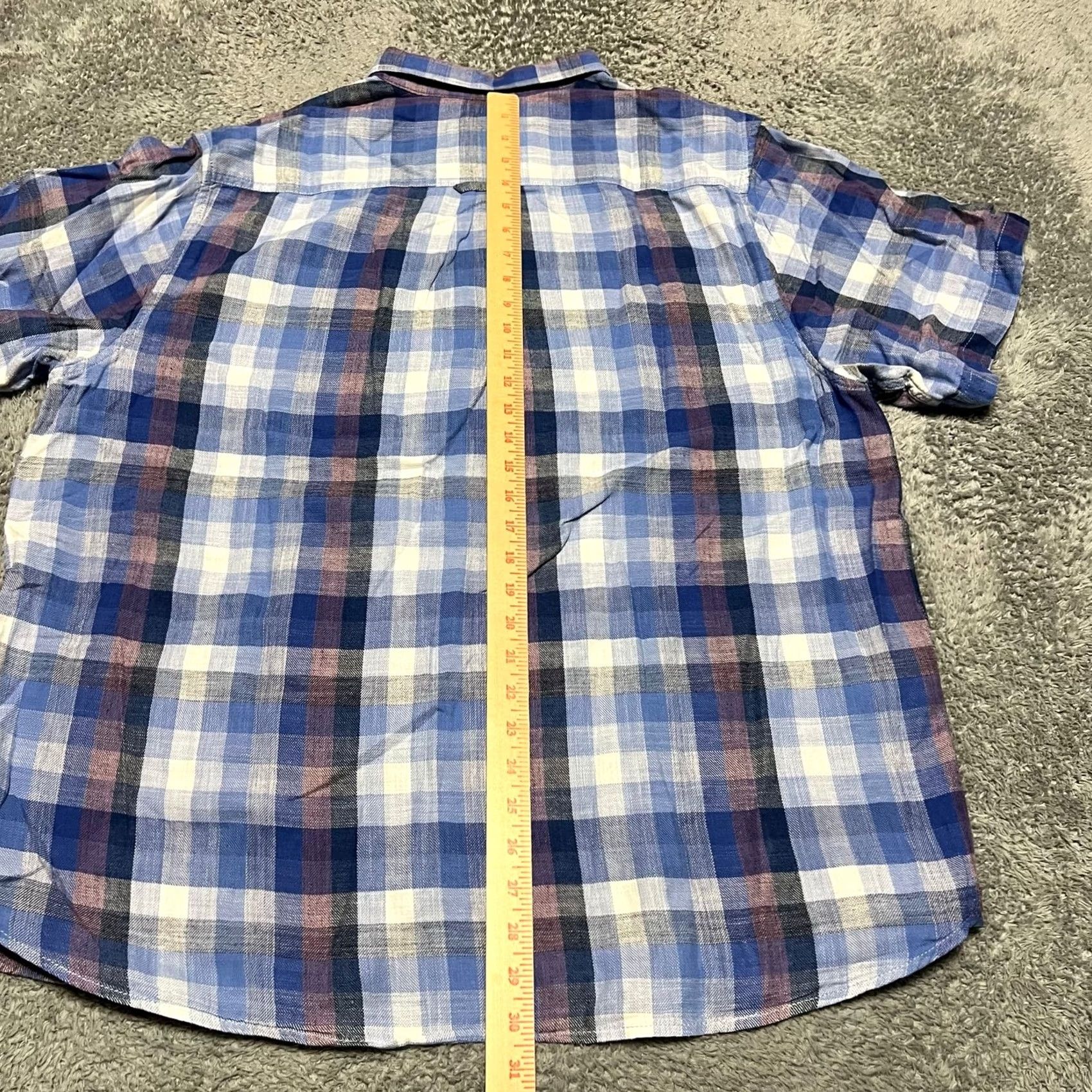 Tommy Bahama Tommy Bahama Shirt XL Blue Plaid Short Sleeve Mens Size US XL / EU 56 / 4 - 5 Thumbnail