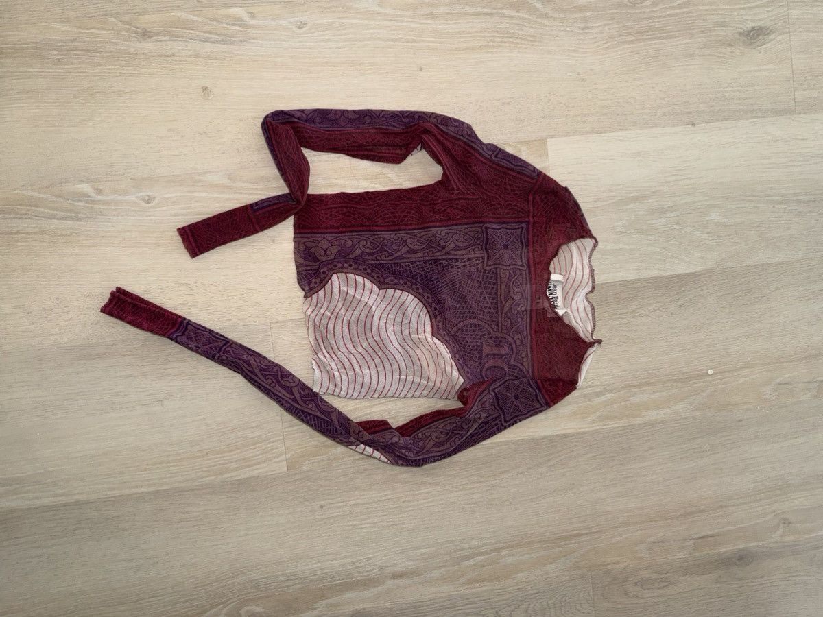 Jean Paul Gaultier Jean Paul Gaultier Purple & Burgundy 'The Cartouche' Top Size XS / US 0-2 / IT 36-38 - 3 Thumbnail