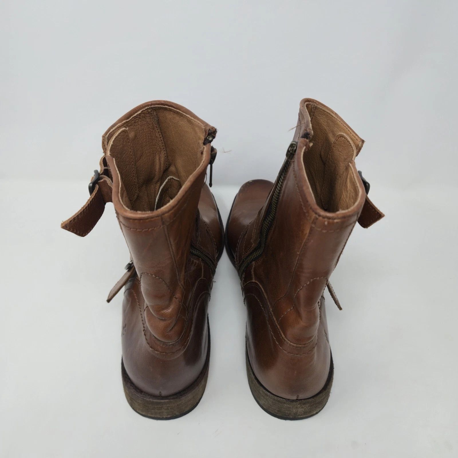 Frye Frye Engineer Boots 10 D Brown Leather Buckle Size US 10 / EU 43 - 6 Thumbnail