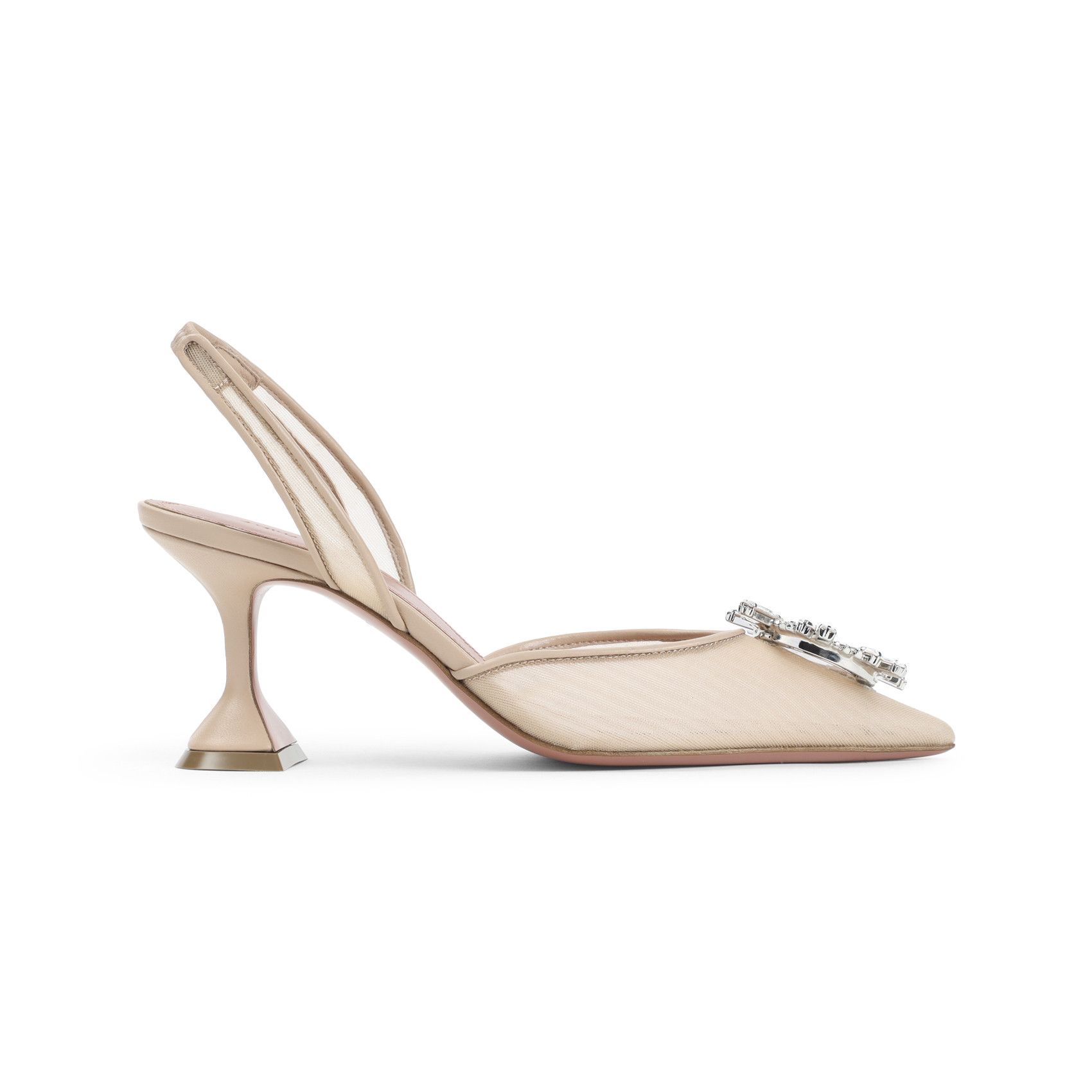 Amina Muaddi Amina Muaddi Begum Mesh 70 Sling Mules Size US 6 / IT 36 - 1 Thumbnail