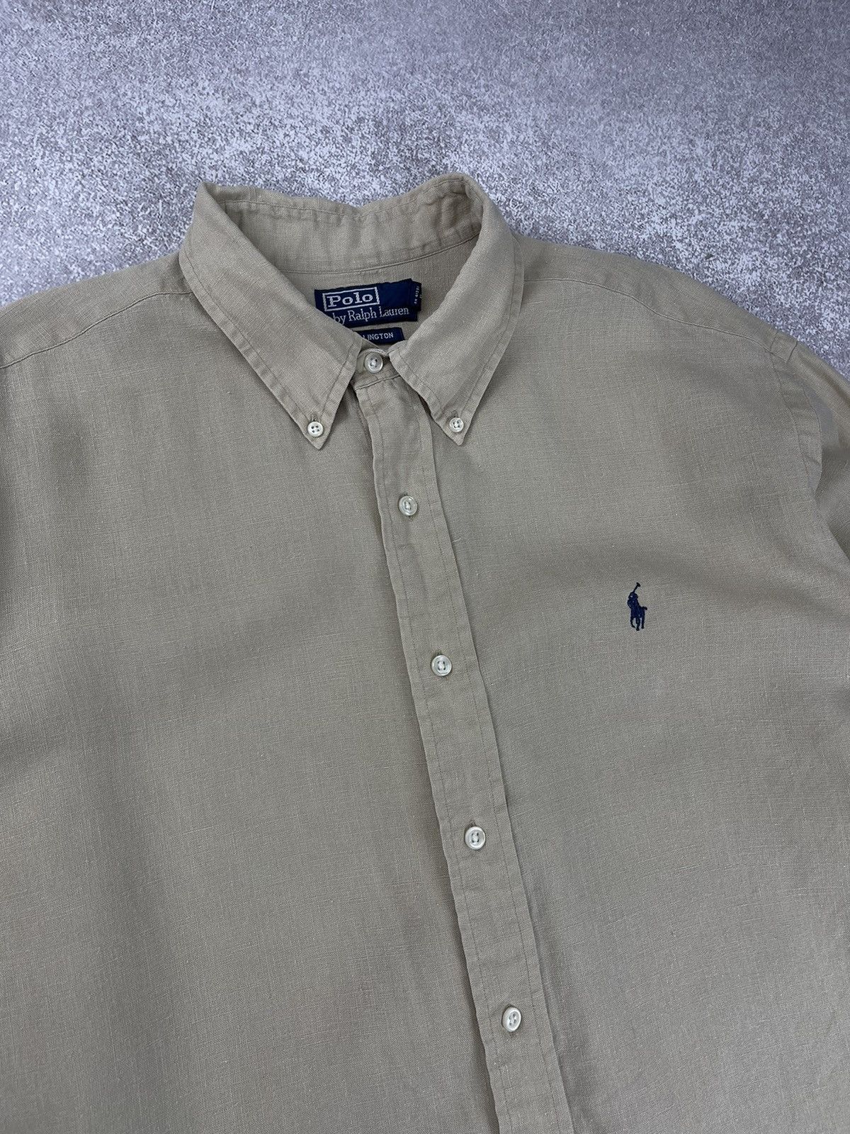 Polo Ralph Lauren × Ralph Lauren × Vintage Vintage Polo Ralph Lauren Linen Ellington Shirt Size US XL / EU 56 / 4 - 5 Thumbnail