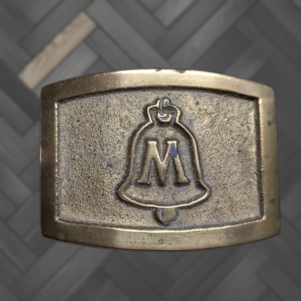 Vintage VINTAGE belt buckle MICHIGAN BELL brass telephone western lineman Size ONE SIZE - 1 Thumbnail