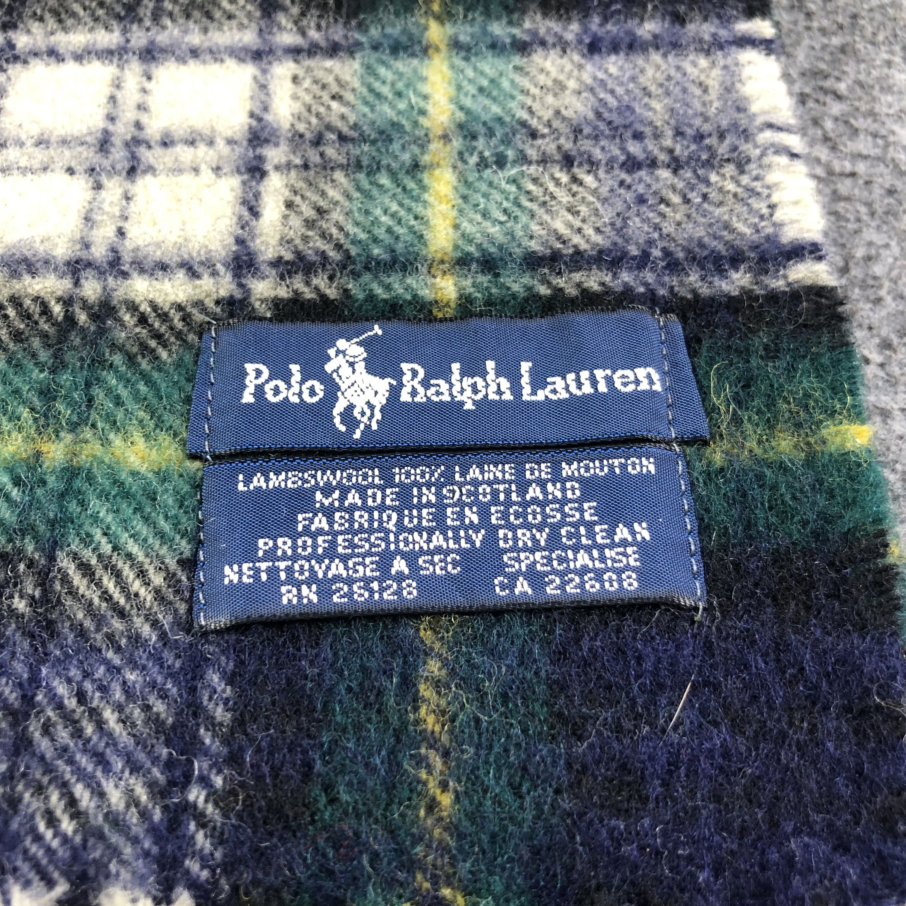 Polo Ralph Lauren Polo Ralph Lauren Tartan Wool Scarf Muffler V1125 Size ONE SIZE - 5 Thumbnail