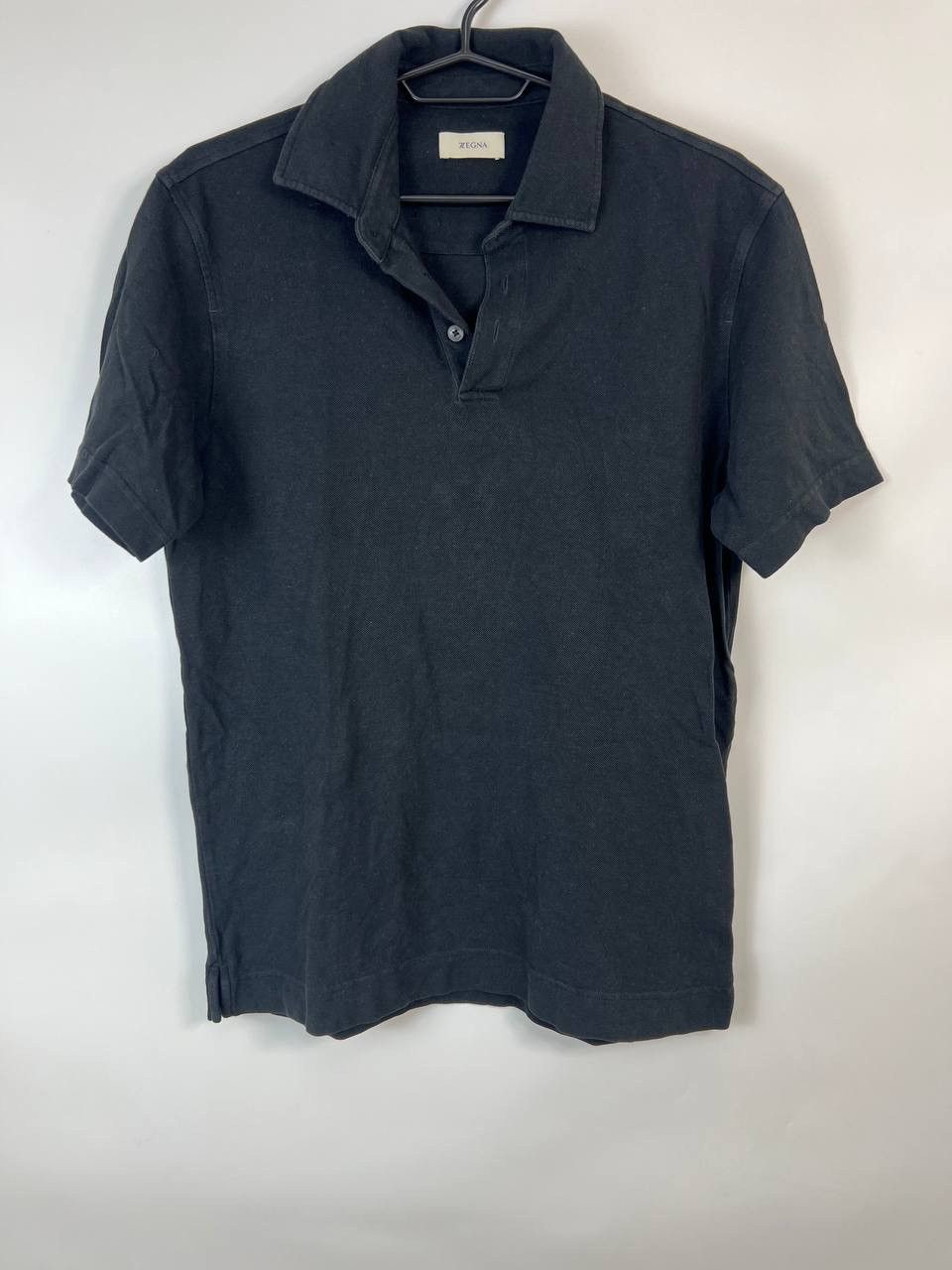 Z Zegna ZEGNA Polo Shirt Men’s Size S Black 100% Cotton Size US S / EU 44-46 / 1 - 1 Thumbnail