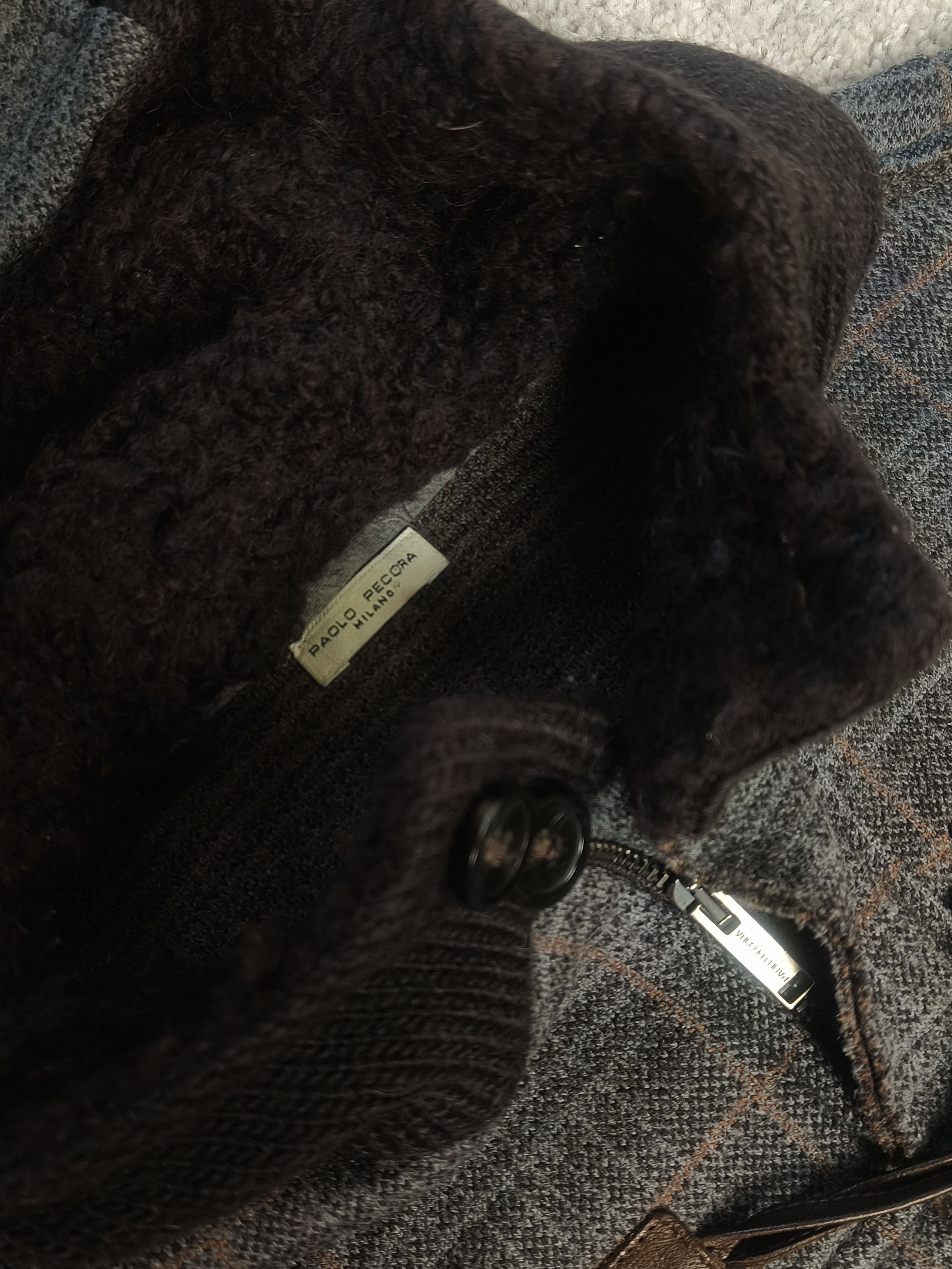 Paolo Pecora Paolo Pecora Checked Virgin Wool Alpaca Duffle Coat Size US XS / EU 42 / 0 - 2 Thumbnail