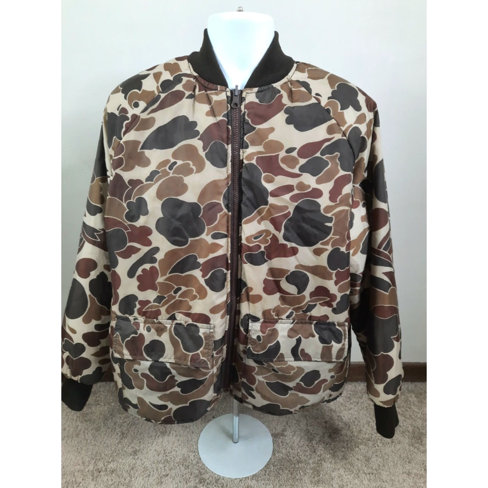 Vintage VINTAGE Reversible Camo Bomber Jacket Coat Shell Holder Pocket Men's Large Size US L / EU 52-54 / 3 - 3 Thumbnail
