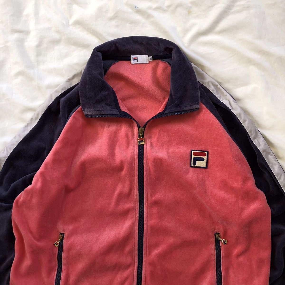 Fila × Japanese Brand FILA Patch Logo Zipper Fleece Sweater Size US XL / EU 56 / 4 - 3 Thumbnail