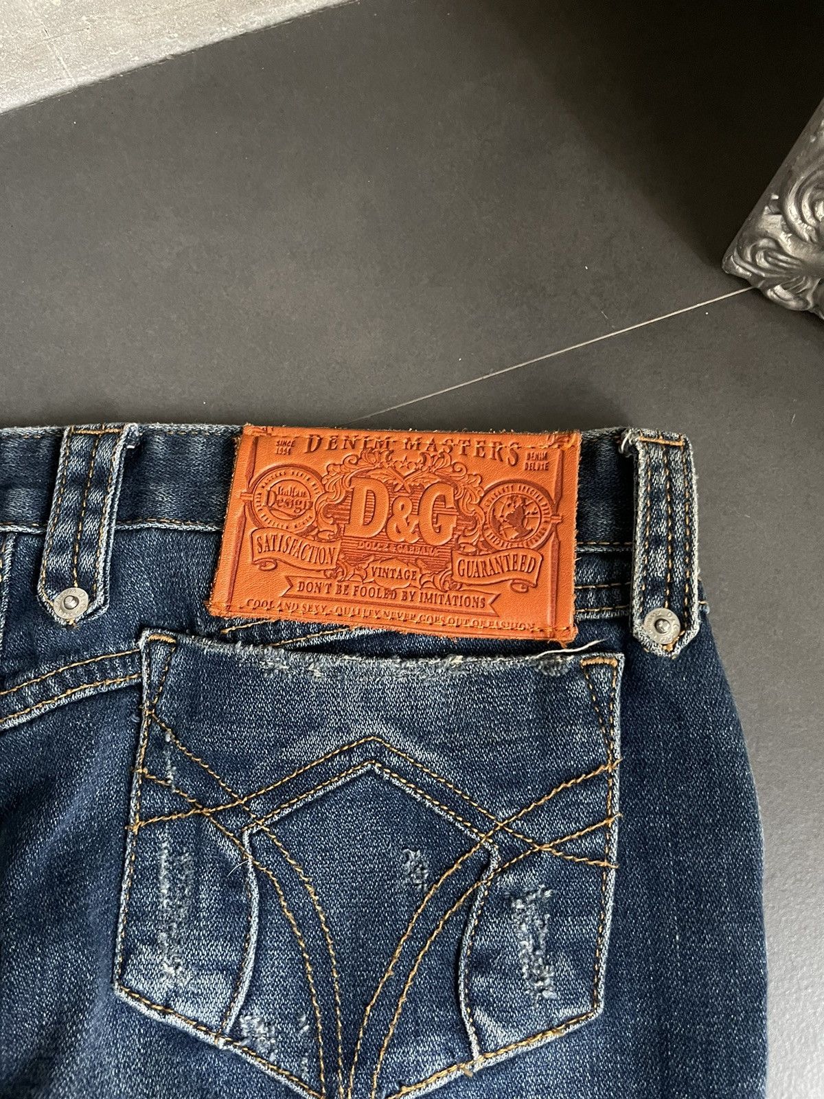 Dolce & Gabbana Vintage Dolce & Gabbana Bootcut Flared Distressed Pants Y2K Size 28" / US 6 / IT 42 - 8 Thumbnail