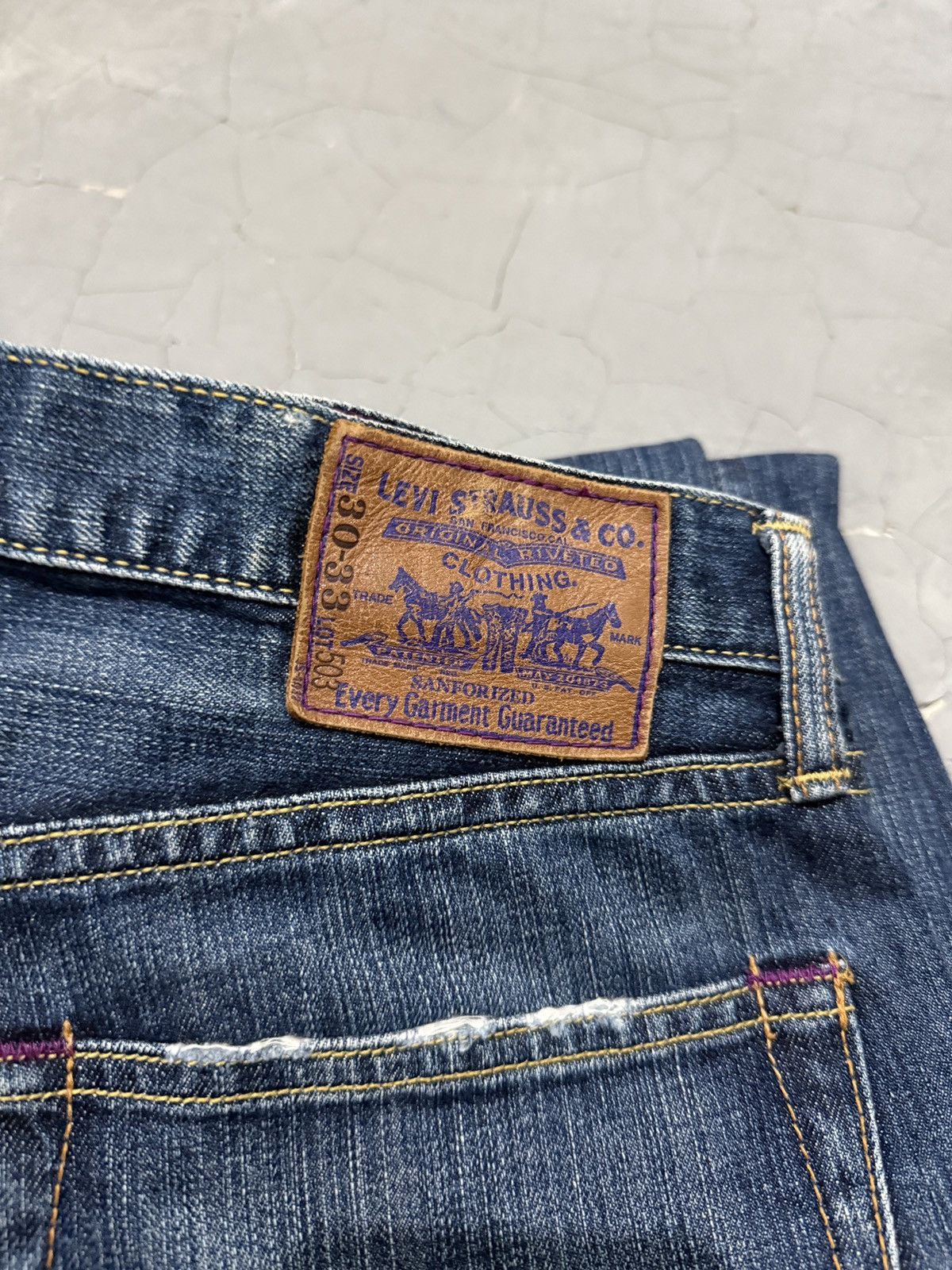 Levi's Vintage Clothing 2000s LVC 567 503 Baggy Loose Fit Jeans Made In Japan Size US 30 / EU 46 - 8 Thumbnail