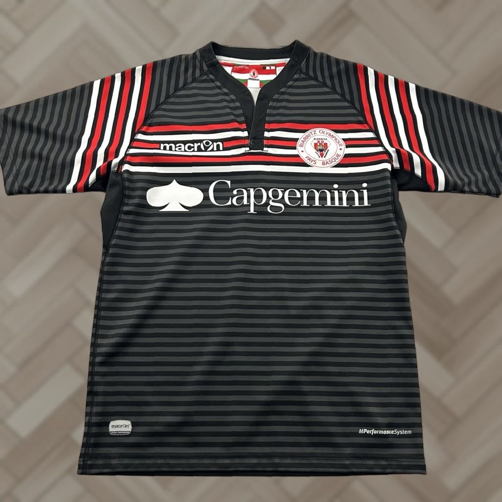 Macron Macron Biarritz Short Sleeve Rugby Jersey Shirt Men S Black Size US S / EU 44-46 / 1 - 1 Thumbnail