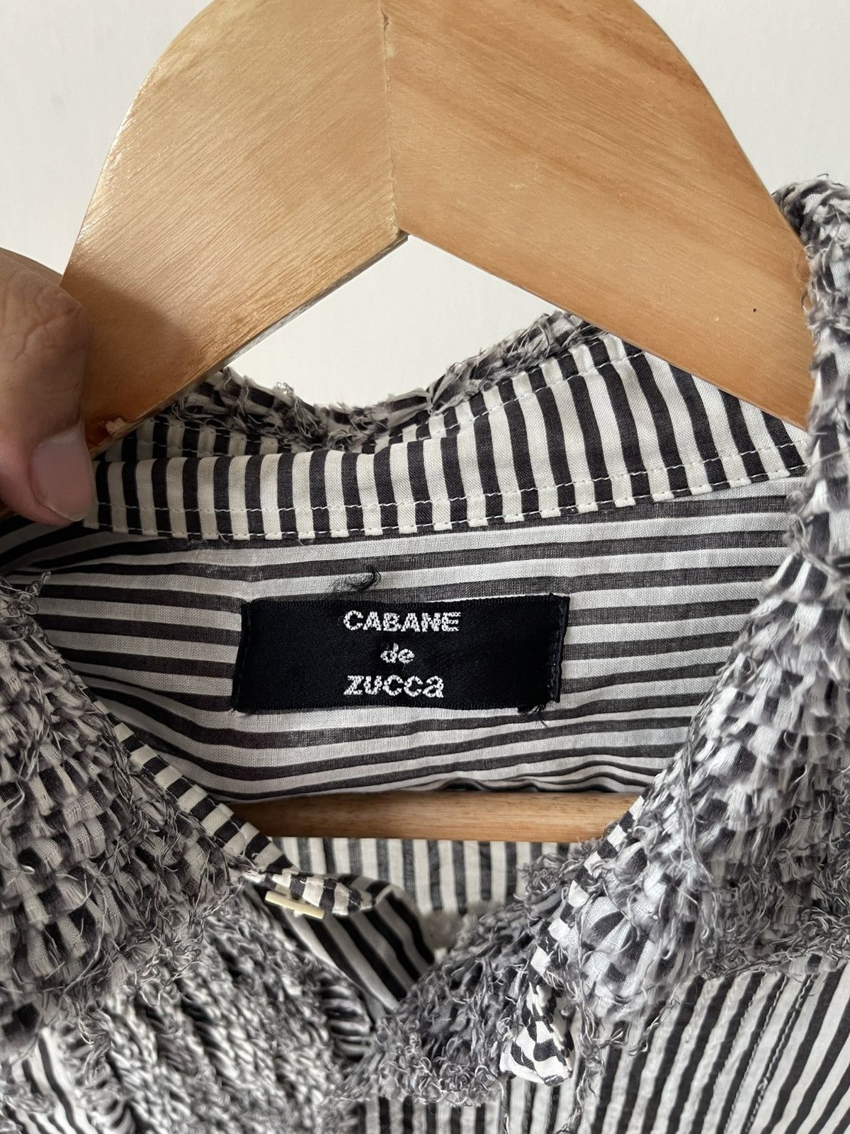CABANE de ZUCCa × Issey Miyake 2000s Cabane De Zucca Surf Club Stripe Shirt Size US M / EU 48-50 / 2 - 9 Thumbnail
