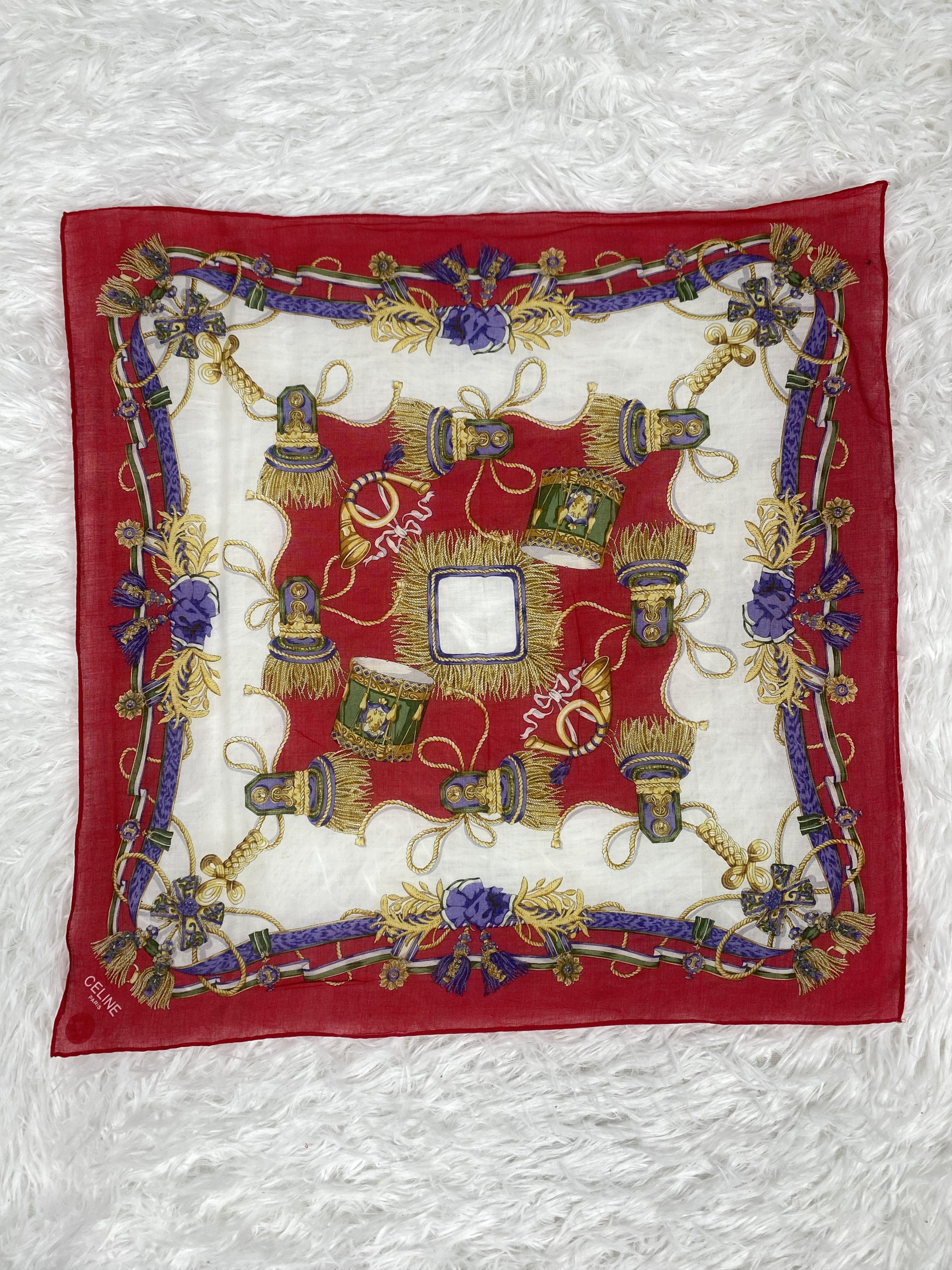 Celine × Vintage Vintage Celine Handkerchief PH0003 Size ONE SIZE - 4 Thumbnail