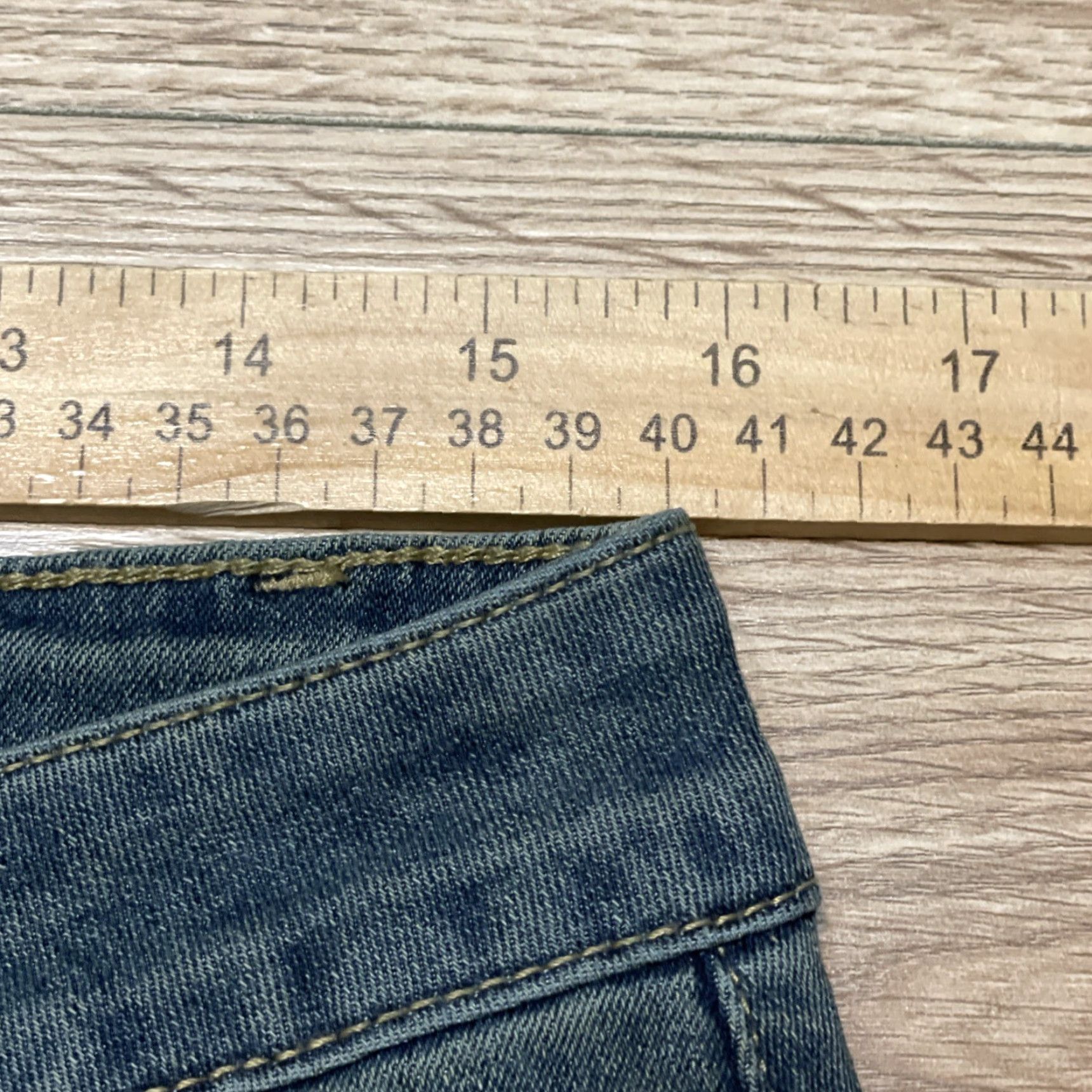 Vintage VINTAGE ROMWE Women Flared Jeans Belted Rhinestone Heart Retro Size 1XL Blue Size 40" / US 18 - 5 Thumbnail