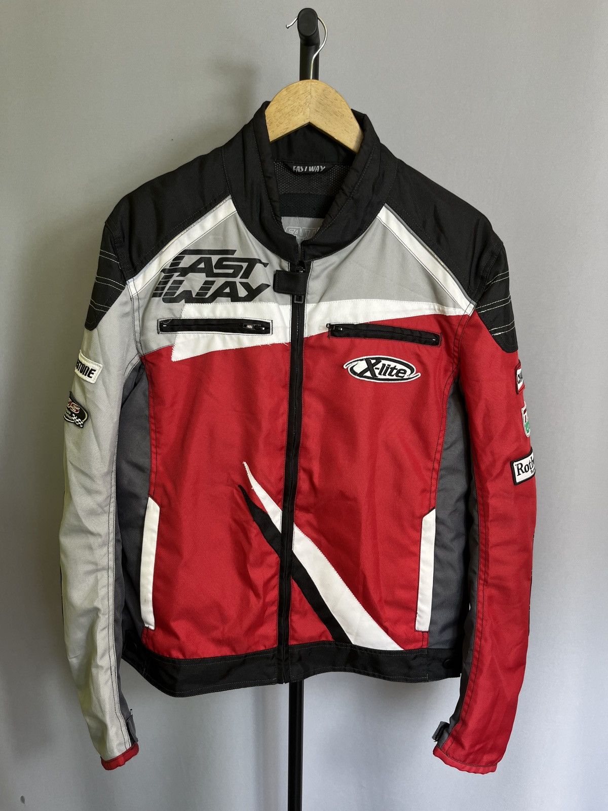 Other × Sports Specialties × Vintage Fast Way MOTORCYCLE JACKET Red Mens Polyester Sz L Size US L / EU 52-54 / 3 - 1 Thumbnail
