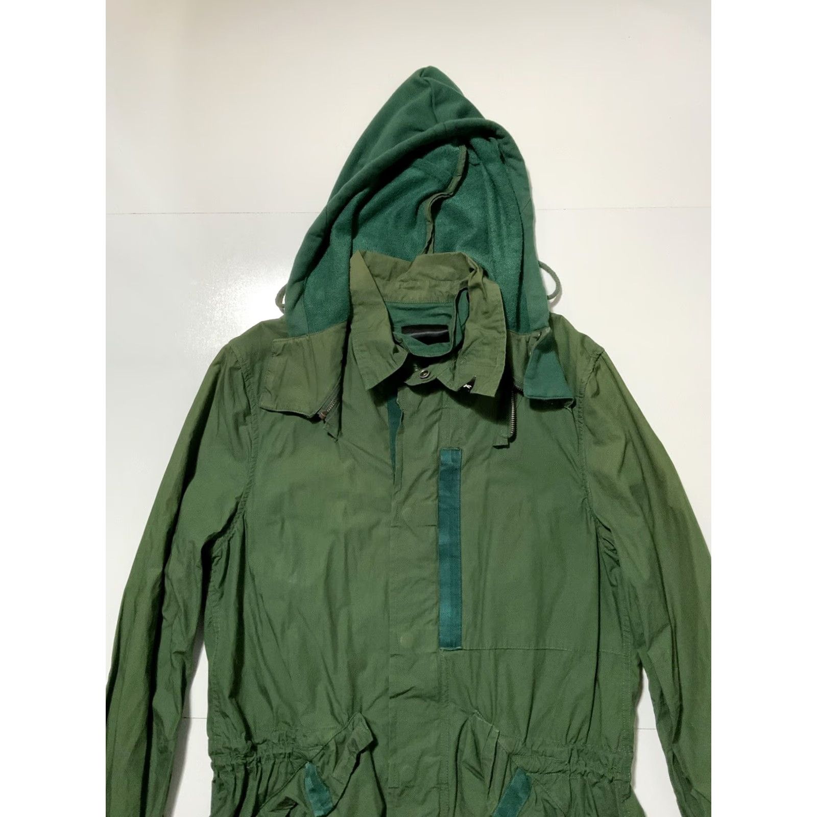 DENHAM VINTAGE Denham Fjord Style Military Fishtail Recut Parka Twill Jacket Mens M Green Size US 31 - 3 Thumbnail