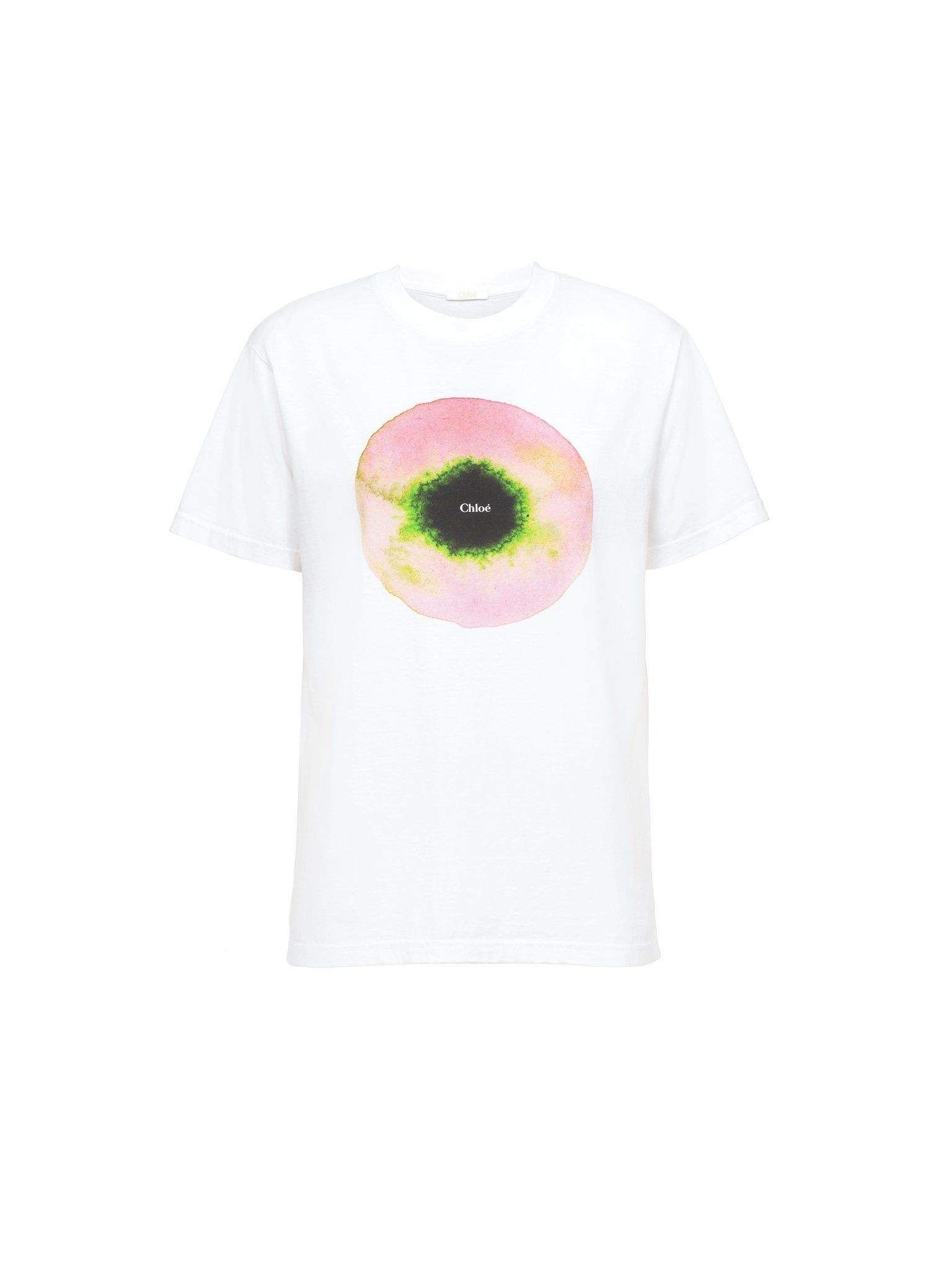 Chloe o1loc1c0425 CHC23 T-Shirt in White & Pink Size S / US 4 / IT 40 - 1 Thumbnail