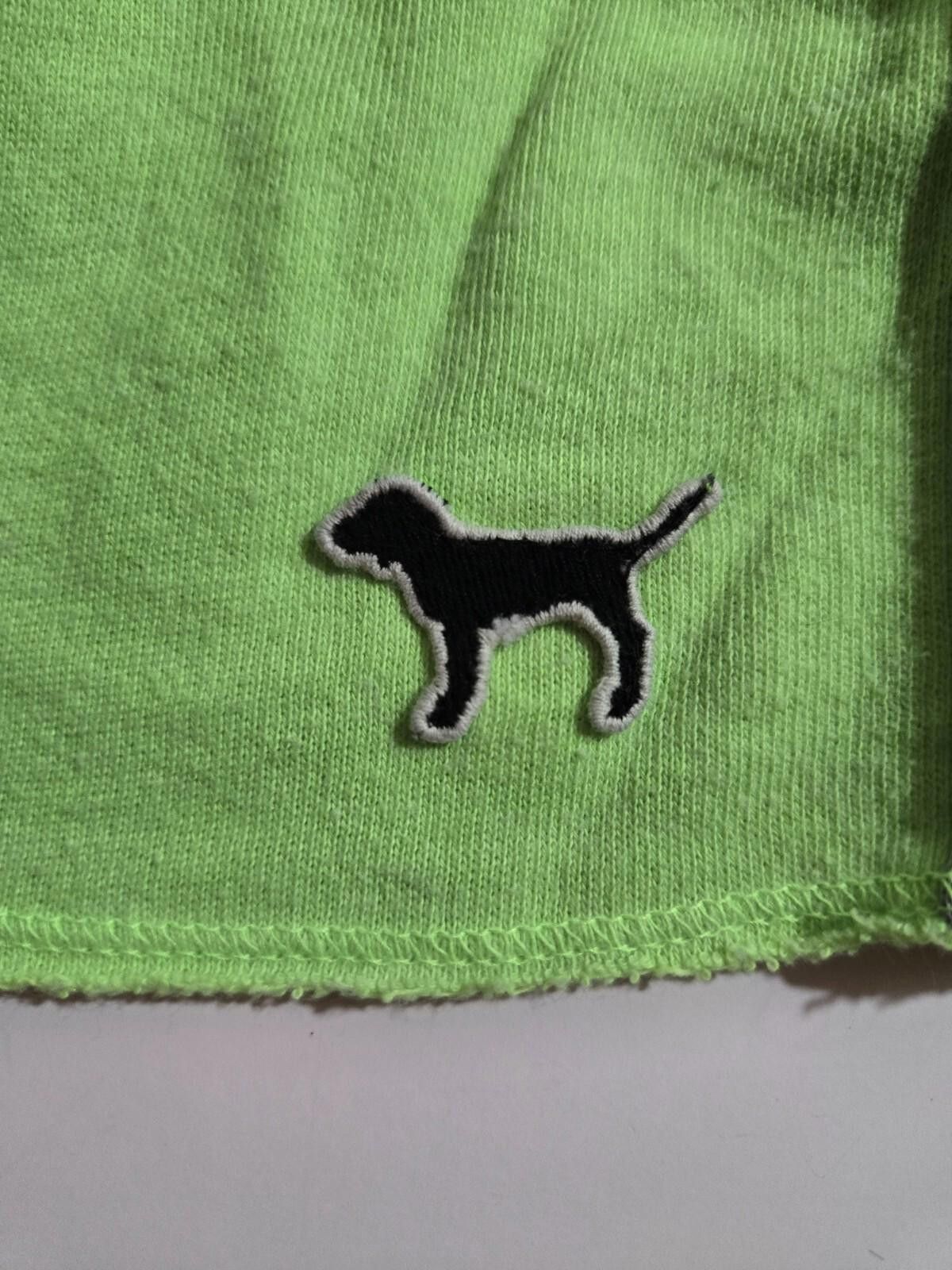 Designer Victorias Secret PINK Womens Shorts Green Patchwork Dog EUC Size 32" / US 10 / IT 46 - 2 Thumbnail