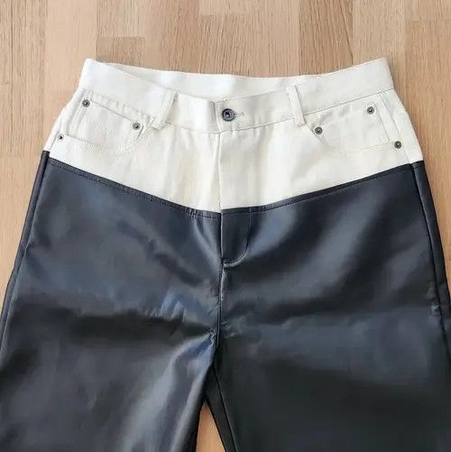 Other Designer straight trousers artificial leather wide trousers Size US 32 / EU 48 - 6 Thumbnail