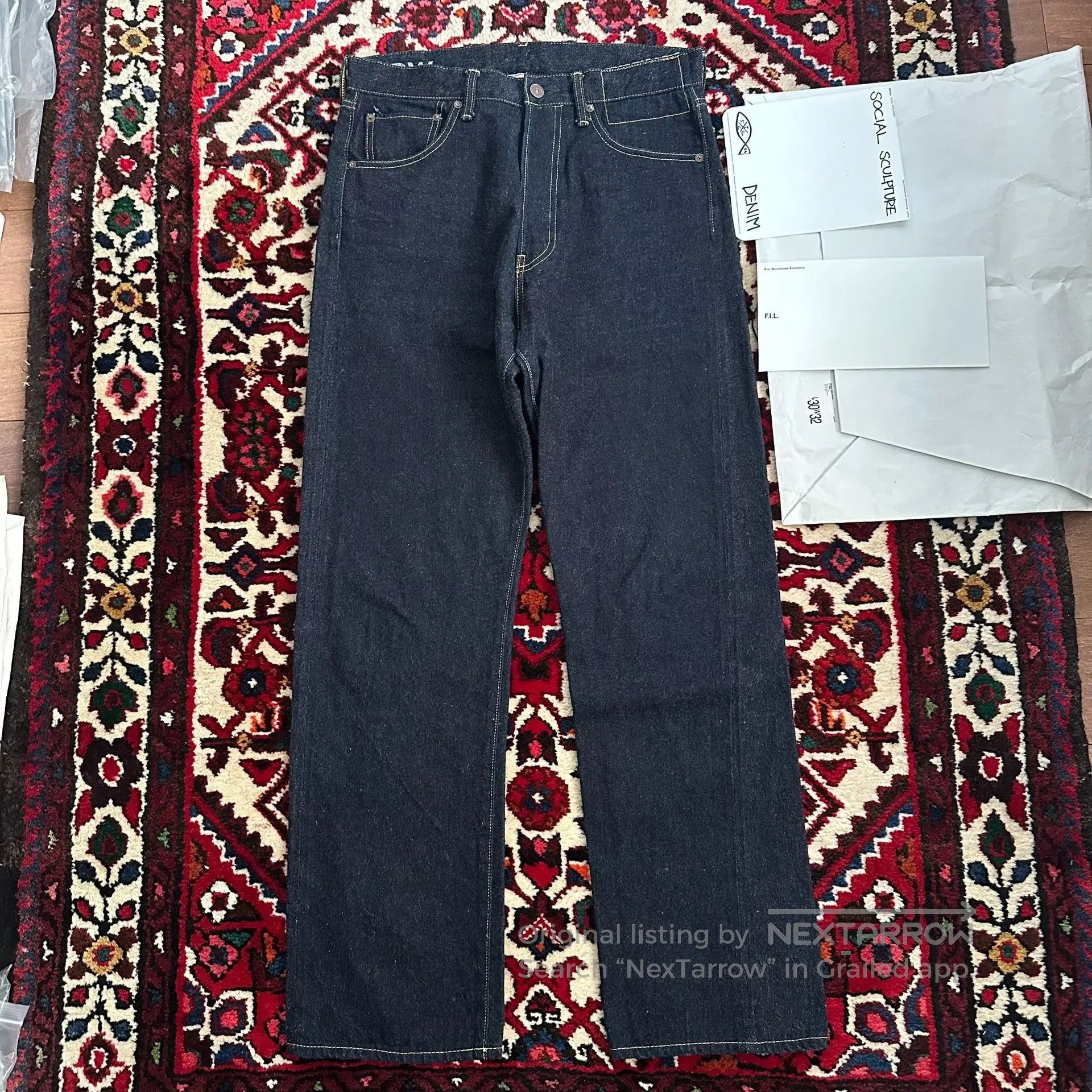 visvim 23ss raw牛仔裤 w32l30.