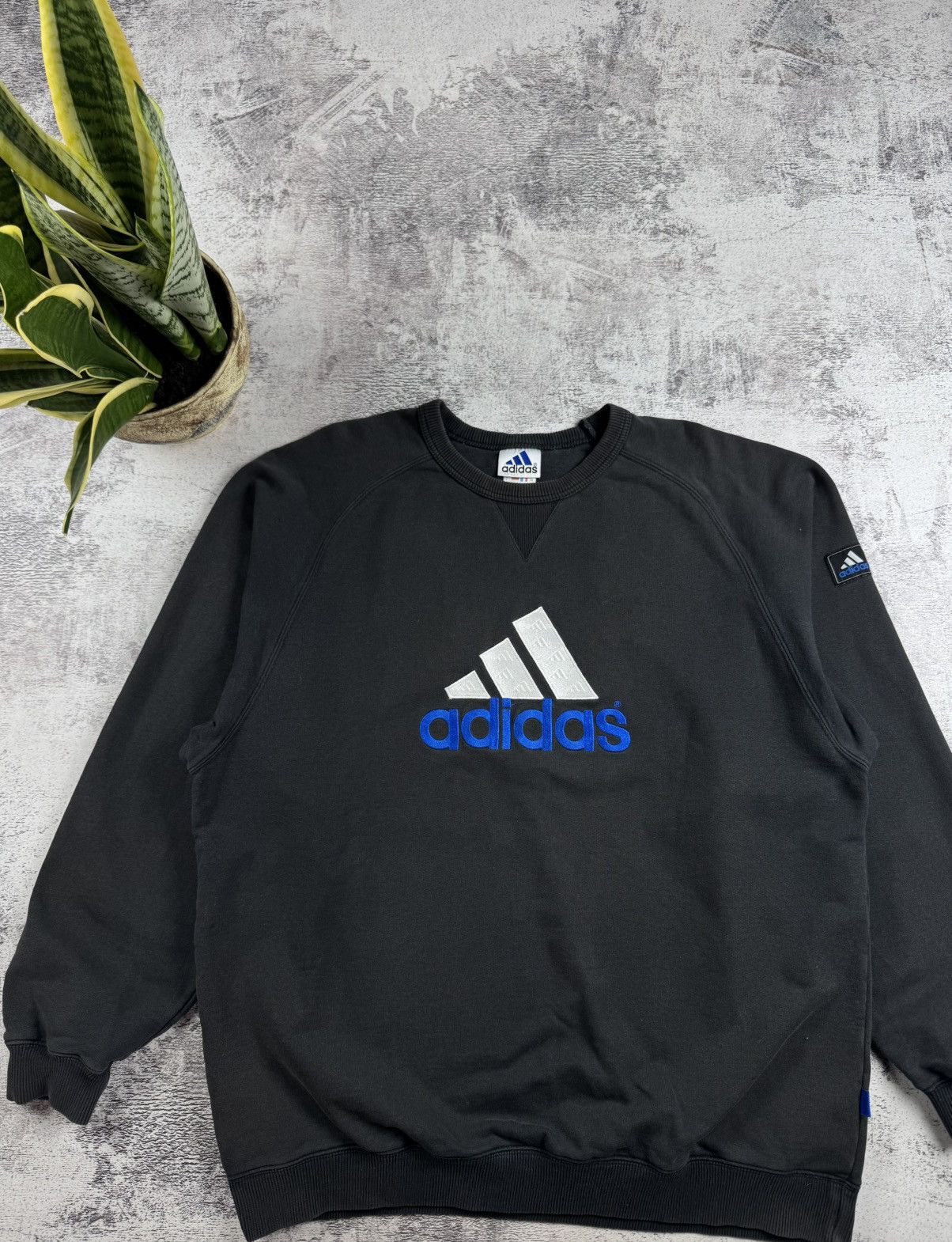 Adidas Adidas Vintage Men’s Cotton Large Crew Neck 90s Embroidered Sweatshirt Pullover Size US L / EU 52-54 / 3 - 4 Thumbnail