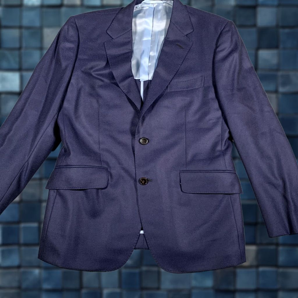 Vintage Dormeuil Amadeus Jacket Blazer Mens Medium Navy Blue Wool Two Button England Size 40R - 1 Thumbnail