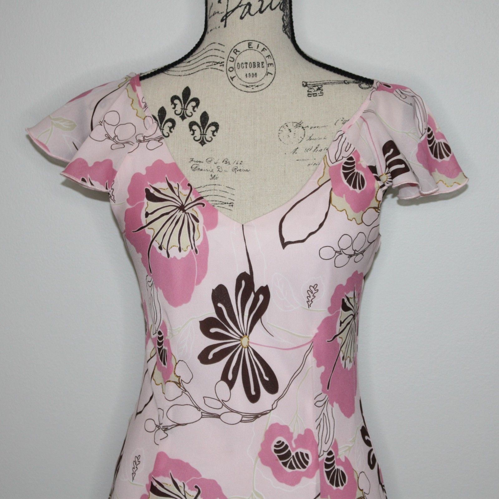 Other Cleo Women's Soft Pink Floral Dress in size US 4 Size S / US 4 / IT 40 - 6 Thumbnail
