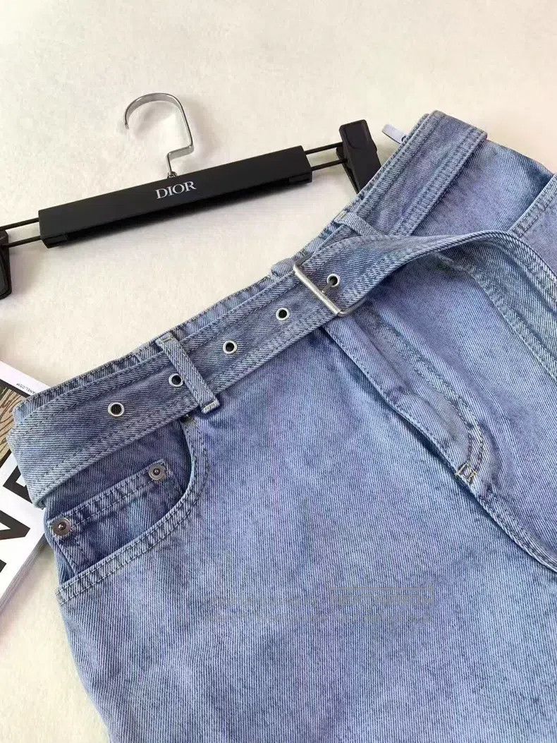 Dior Denim shorts with belt