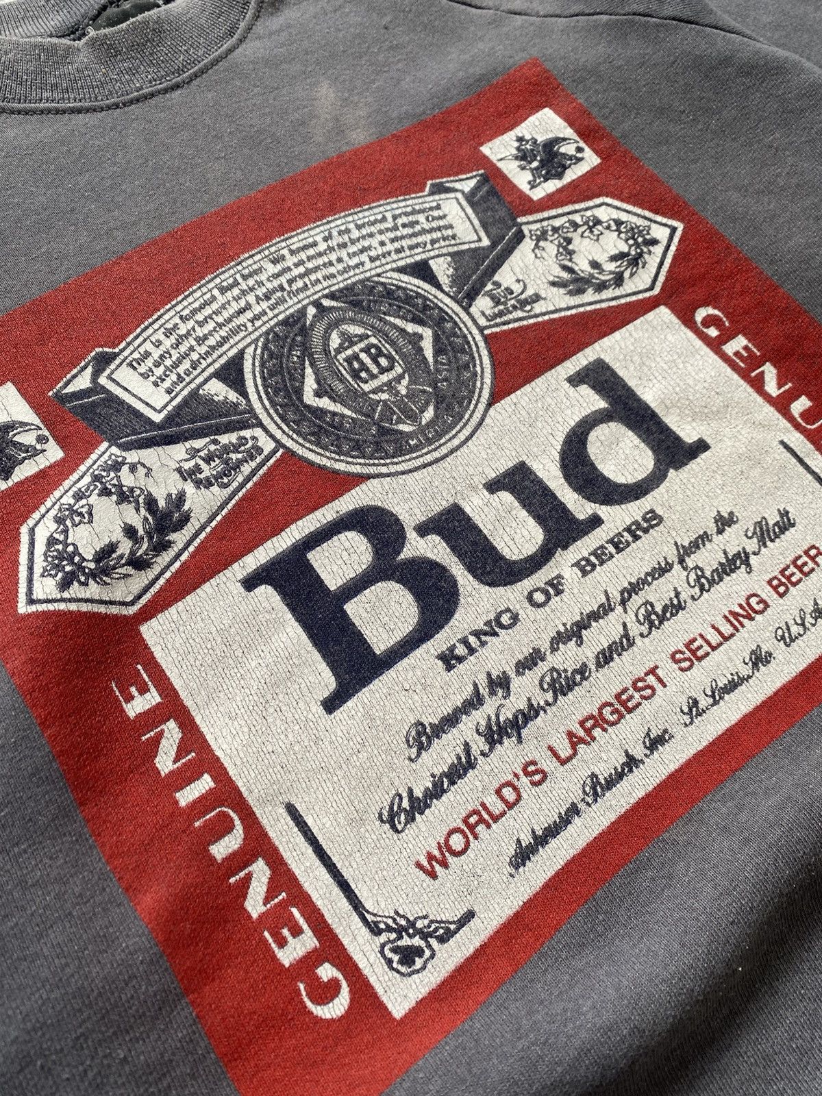 Budweiser Vintage Budweiser Screen Stars USA 90s Beer Promo Gray S Size US L / EU 52-54 / 3 - 3 Thumbnail