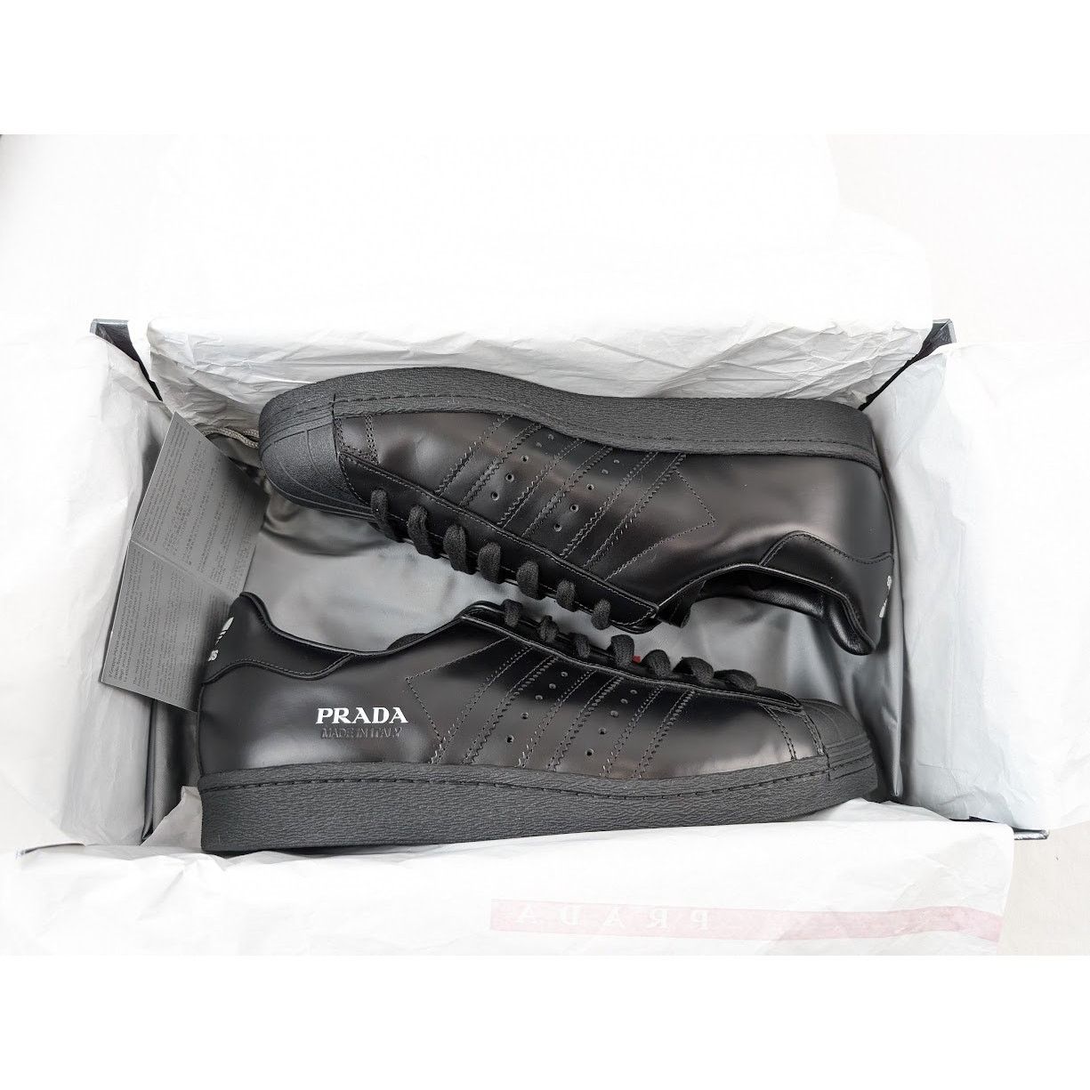Prada o1rshd1 Brushed Calf Low-Top Sneakers in Black Size US 9.5 / EU 42-43 - 19 Thumbnail