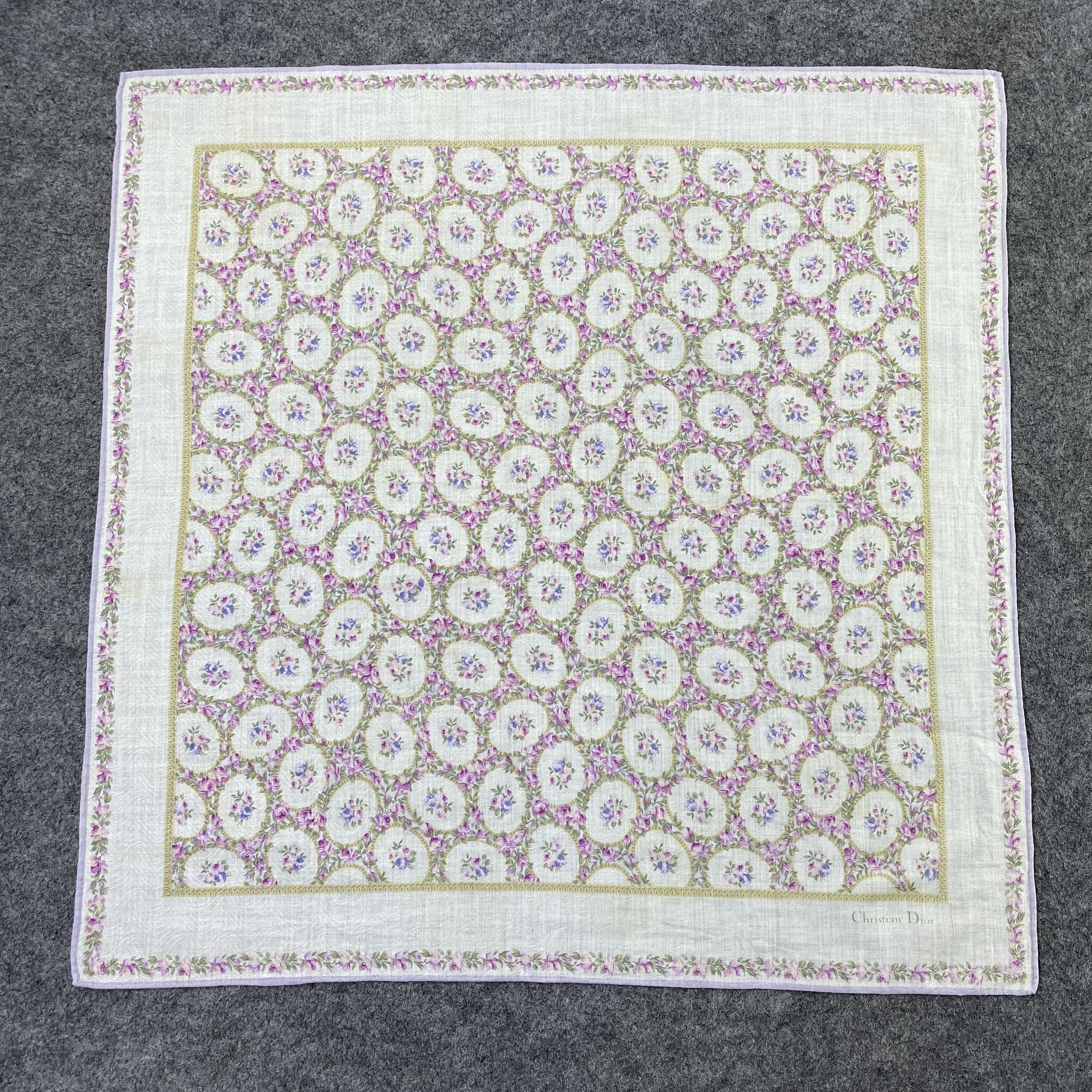 Vintage Christian Dior Handkerchief / Bandana / Neckerchief-B2172 Size ONE SIZE - 3 Thumbnail