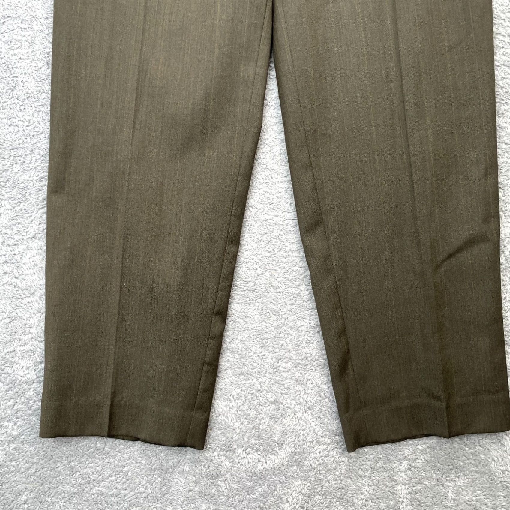 Jones New York VINTAGE Jones New York Pants Womens 10 Green Wool Straight Leg Dress Pants Boys? Size 28" / US 6 / IT 42 - 5 Thumbnail