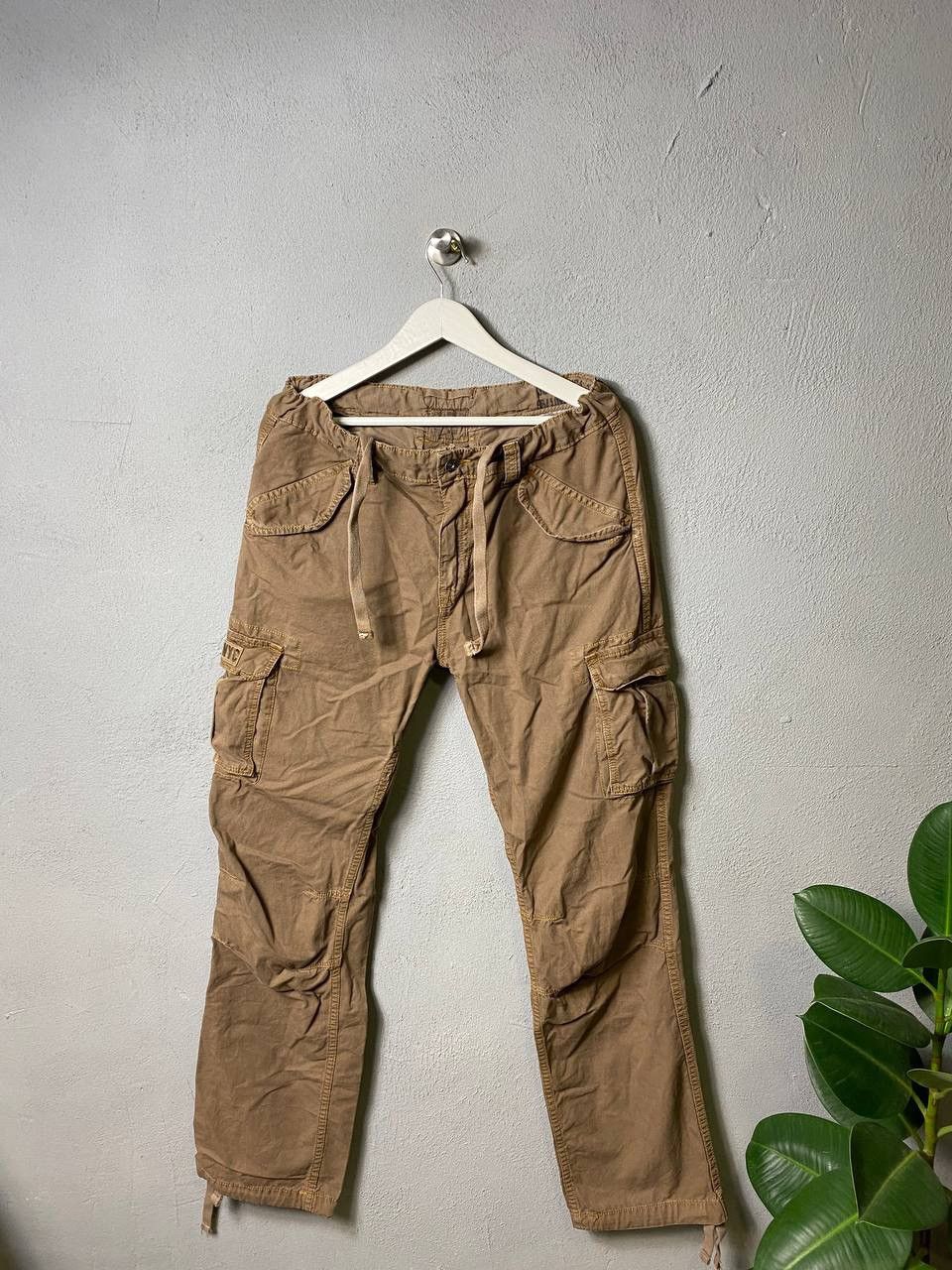 Pre-owned Schott X Vintage Schott Nyc Y2k Cargo Pants In Brown