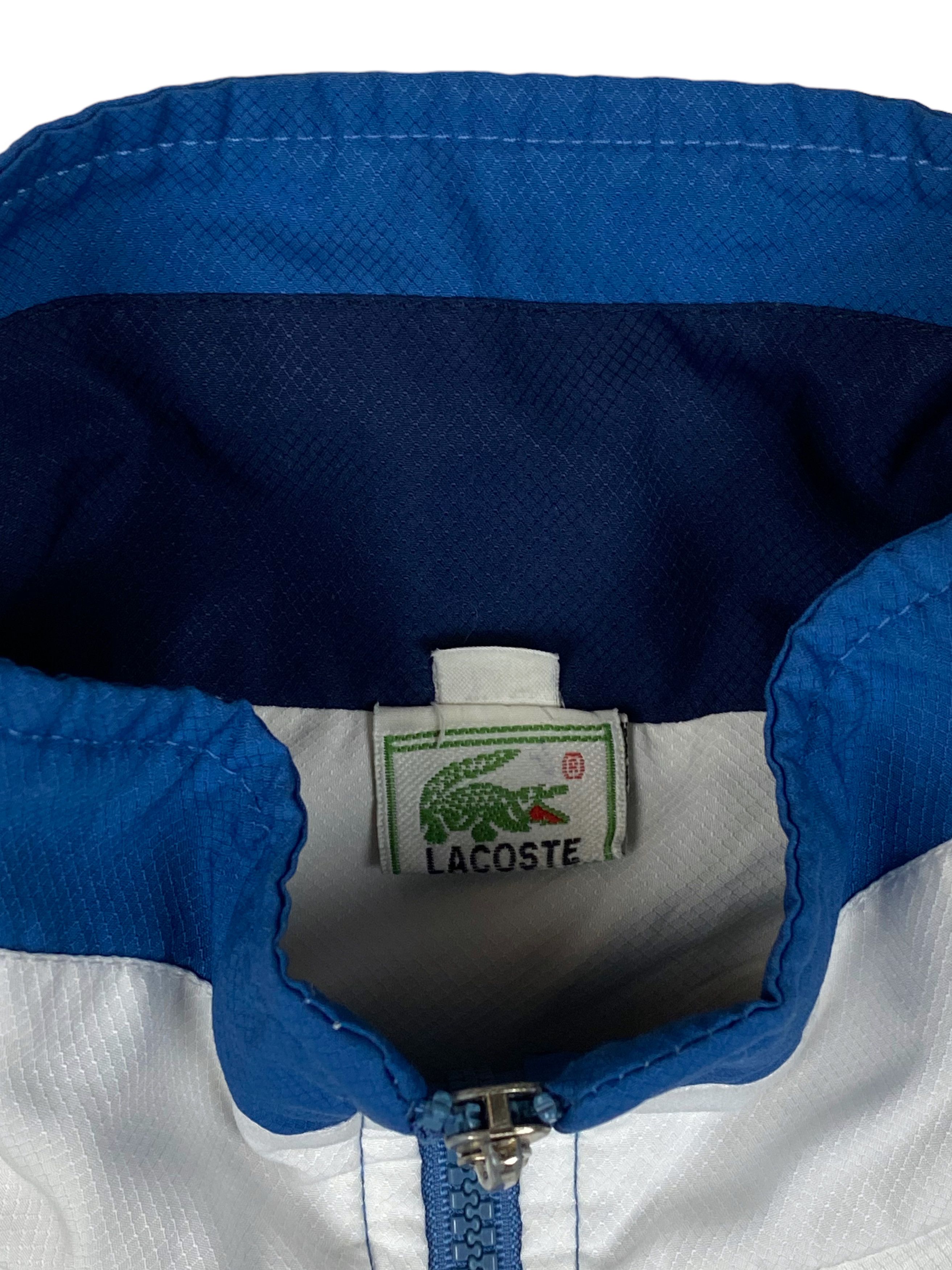 Lacoste Vintage LACOSTE White Blue Track Zip Metal Logo M751 Size US XL / EU 56 / 4 - 9 Thumbnail