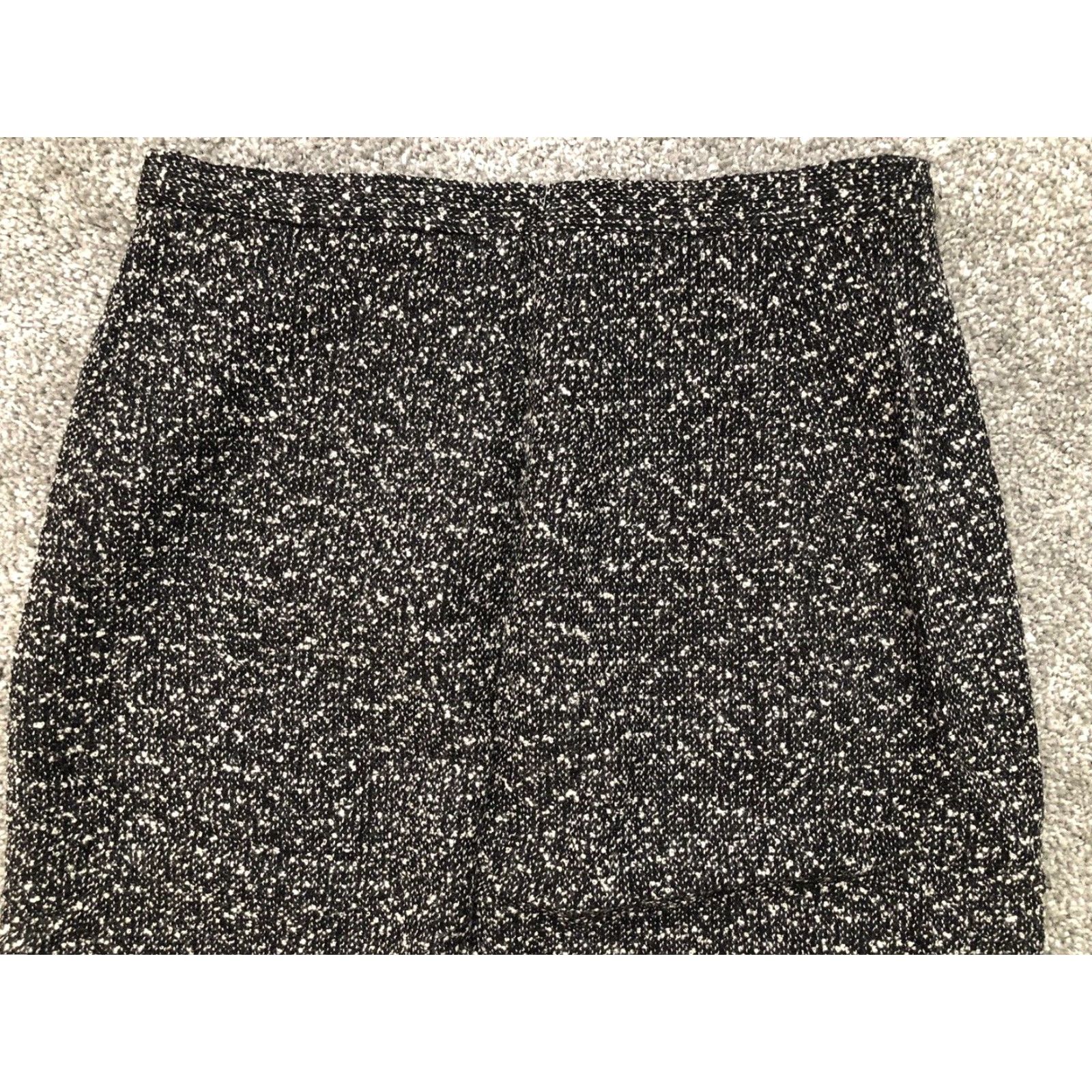 Anne Klein Anne Klein II Skirt Women’s Size 10 Black White Multicolor Wool Knee Length Zip Hipster 90s Preppy Work Casual Formal Size 32" / US 10 / IT 46 - 3 Thumbnail