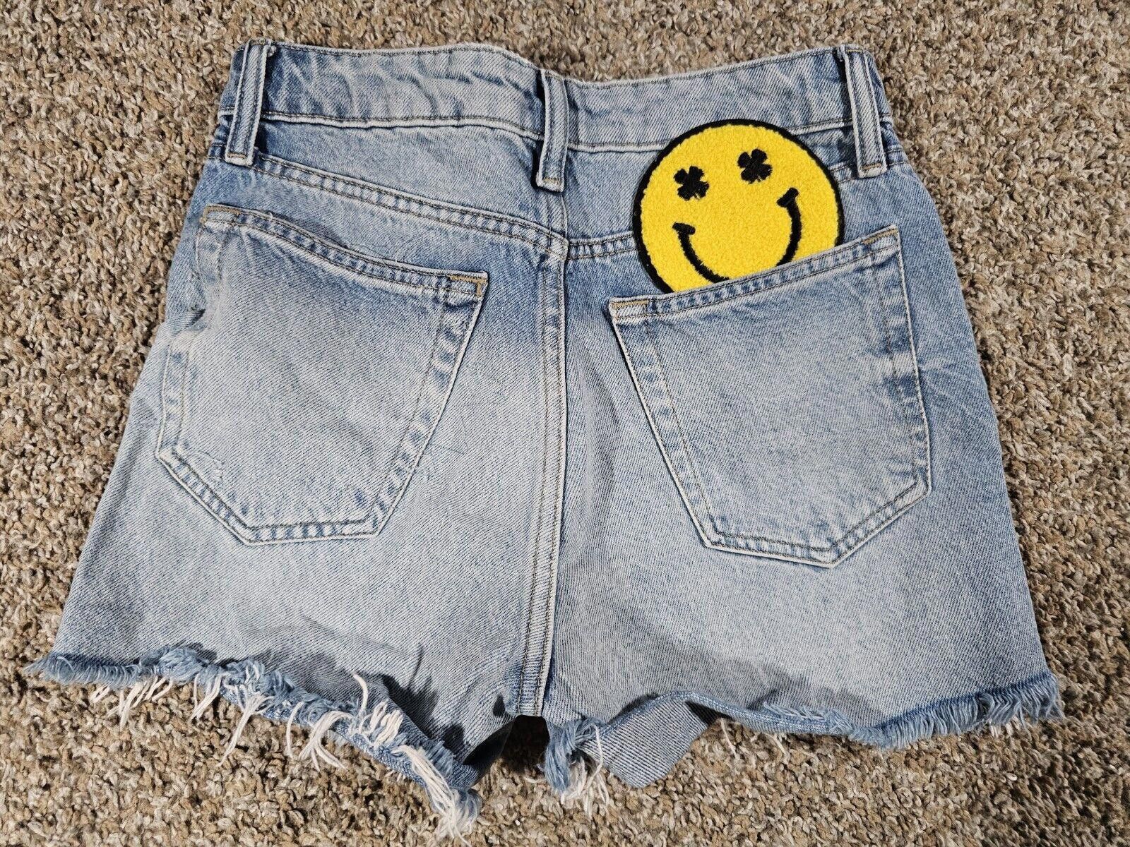 Lucky Brand Lucky Brand Shorts Womens 0/25 High Rise Cut Off Smiley Face Size 25" / US 0 / IT 36 - 5 Thumbnail