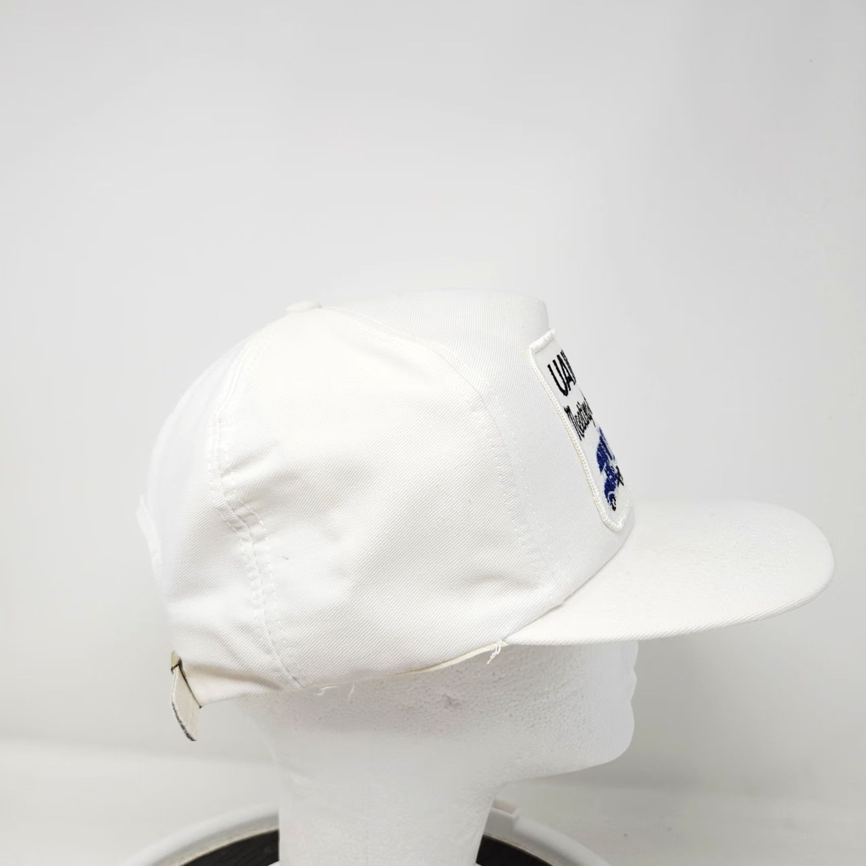 Vintage VINTAGE UAW-GM Patch Trucking Trucker Hat Cap Adjustable Men White Cotton Canvas Cap 90s Logo Patch Spring Summer Fall Winter Casual Size ONE SIZE - 3 Thumbnail
